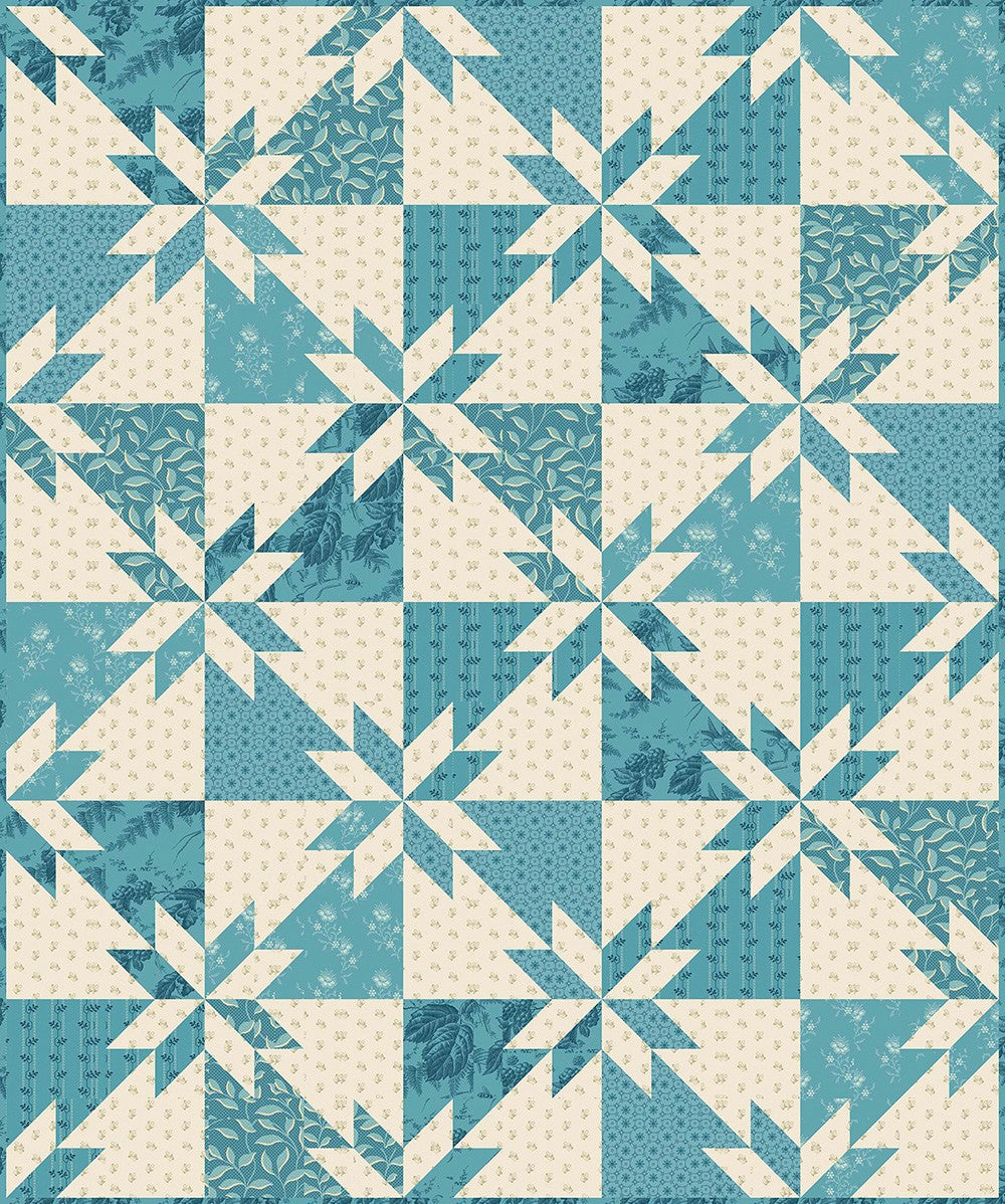 A Season in Blue Quilt Pattern Book by Edyta Sitar of Laundry Basket Quilts