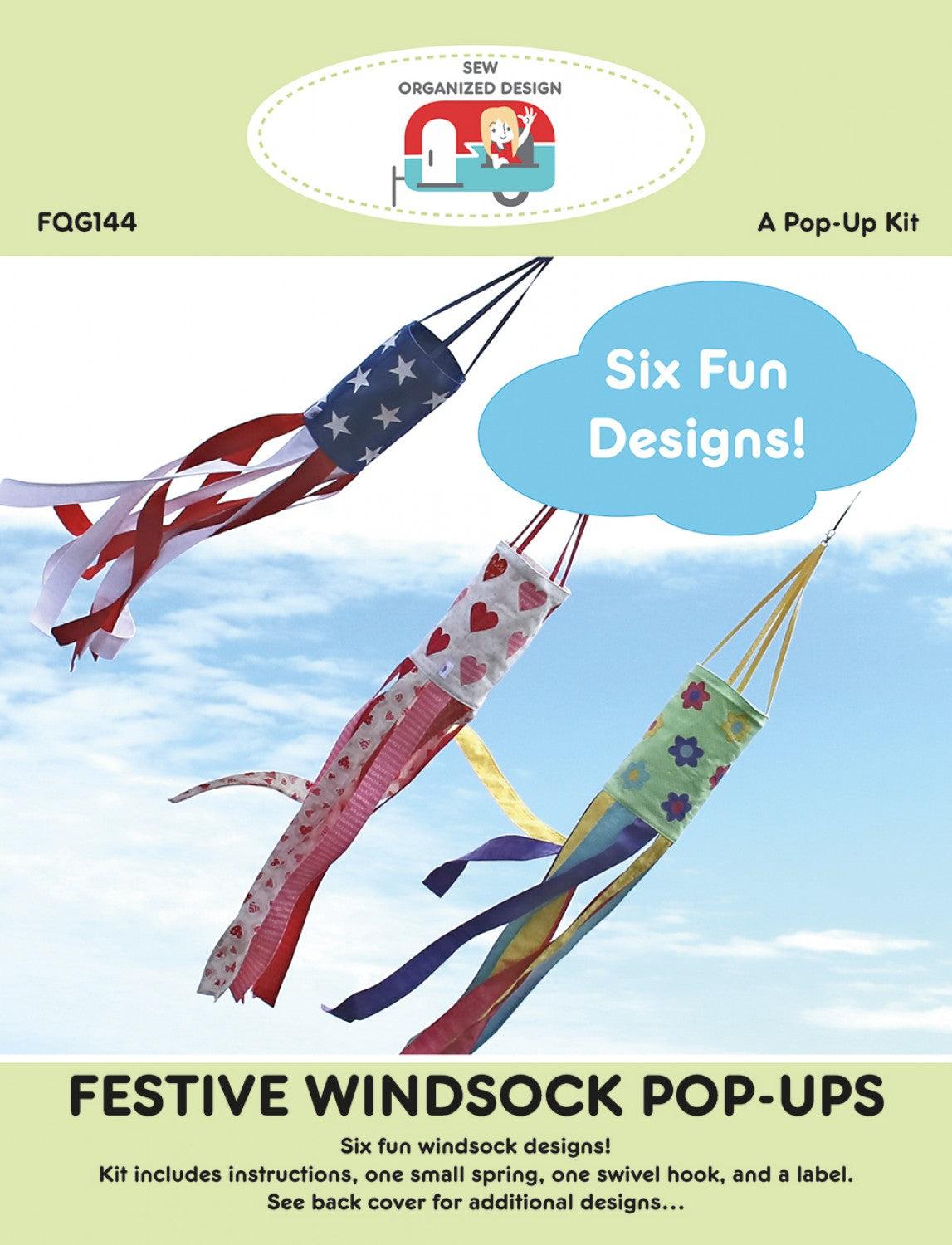 Festive Windsock Pop Ups Kit from Sew Organized Design