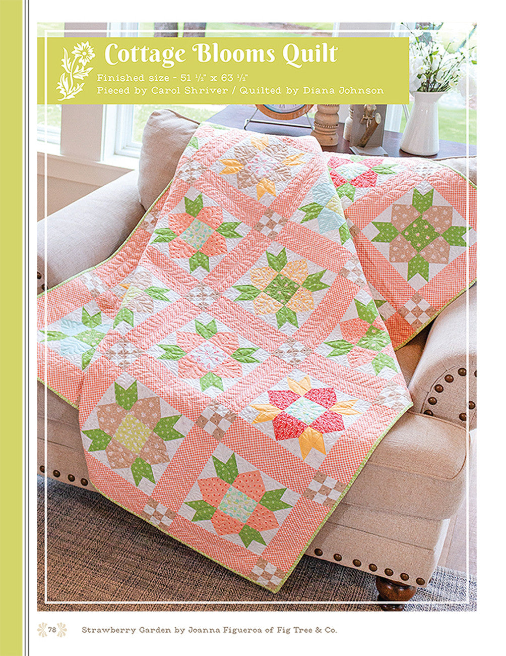 Strawberry Garden Quilt Pattern Book by Joanna Figueroa for It's Sew Emma