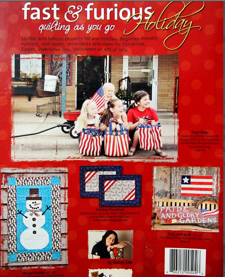 Fast & Furious Holiday Quilt Pattern Book by Gudrun Erla of G.E. Designs - Dings & Dents