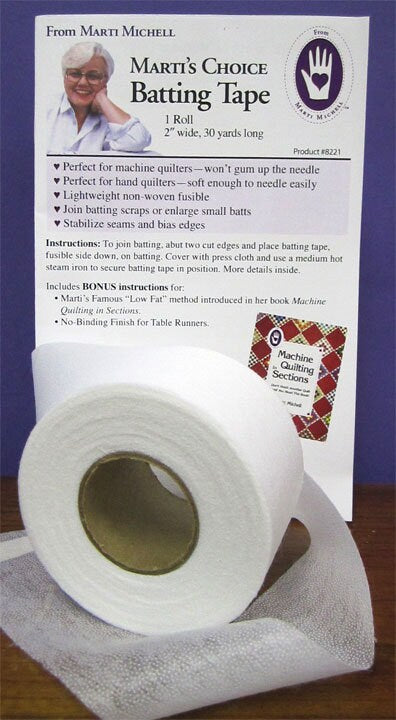 Marti's Choice Fusible Batting Tape 1 Roll of 2-Inch x 30-Yards Long F