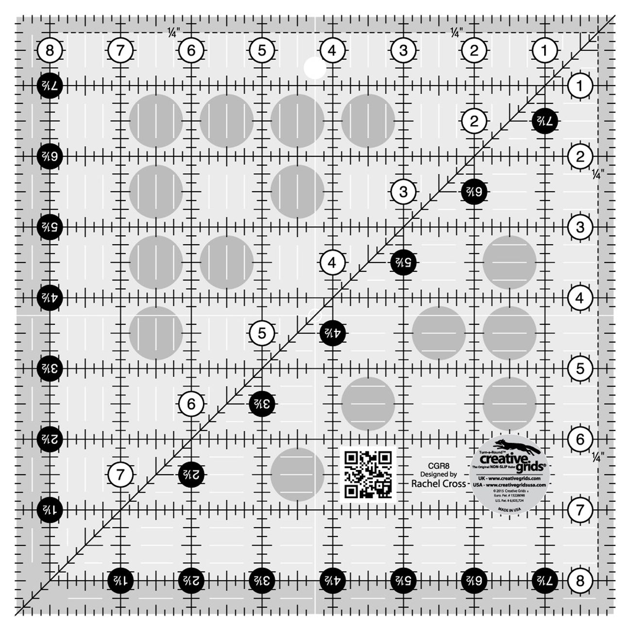 Creative Grids 8-1/2-Inch Square Quilt Ruler (CGR8)