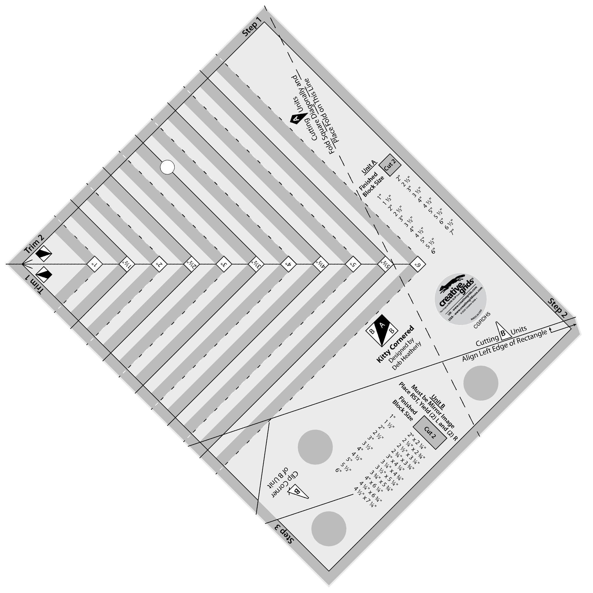 Creative Grids Kitty Cornered Ruler (CGRDH5)