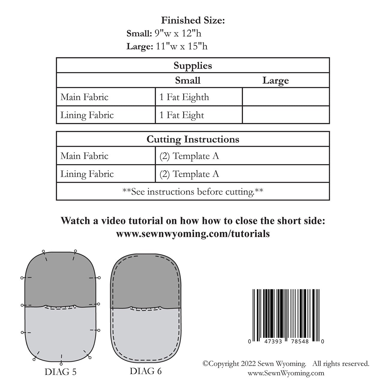 Japanese Knot Bag Sewing Pattern by Rana Heredia from Sewn Wyoming