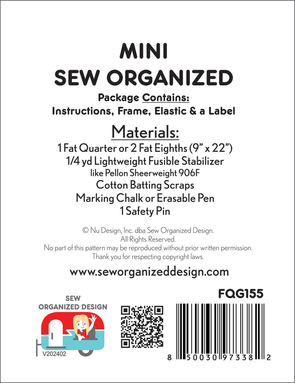 Mini Sew Organized Storage Stand Sewing Pattern and Frame Kit by Joanne Hillestad for Sew Organized Design