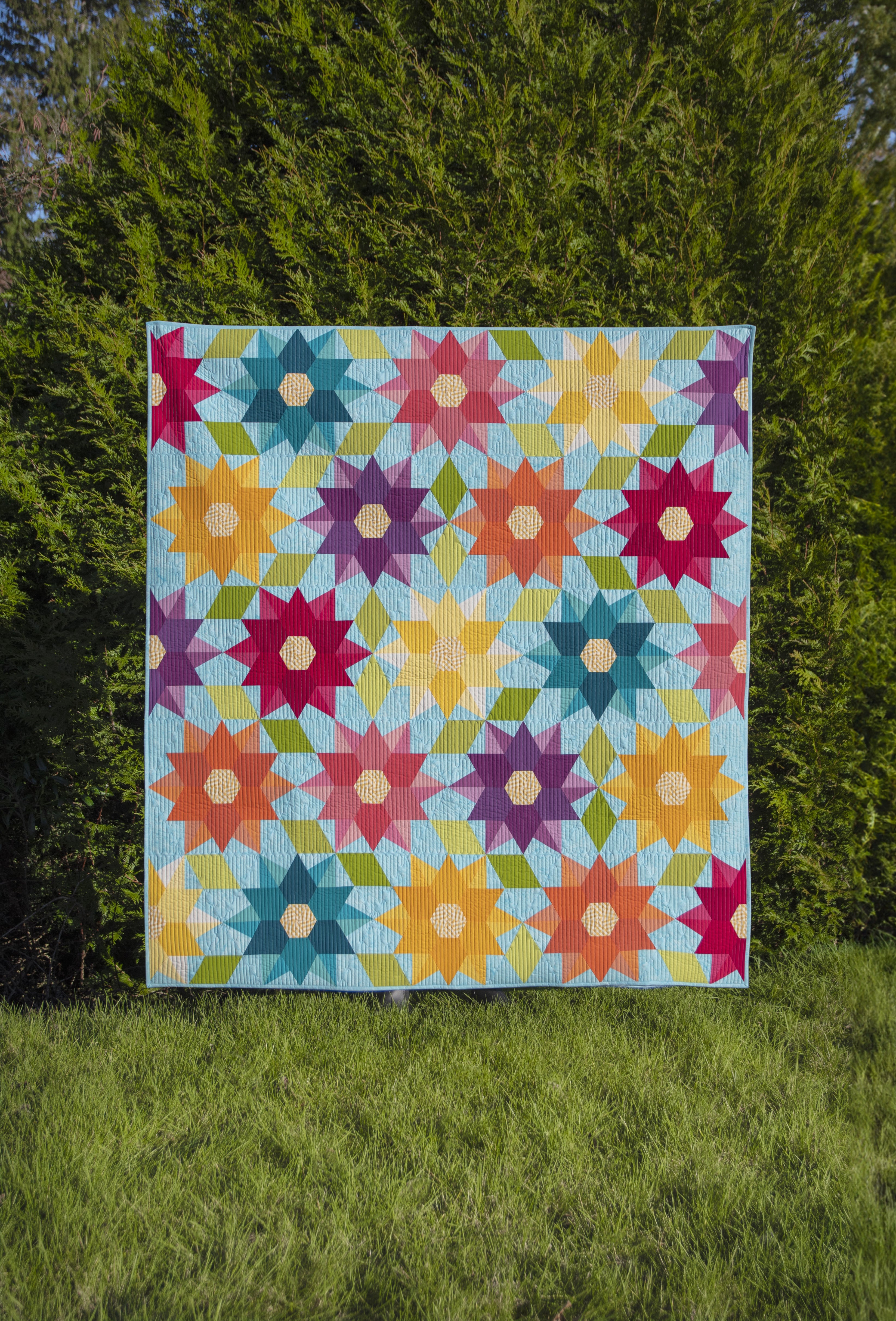 Dancing Dahlias Quilt Pattern by Krista Moser for The Quilted Life