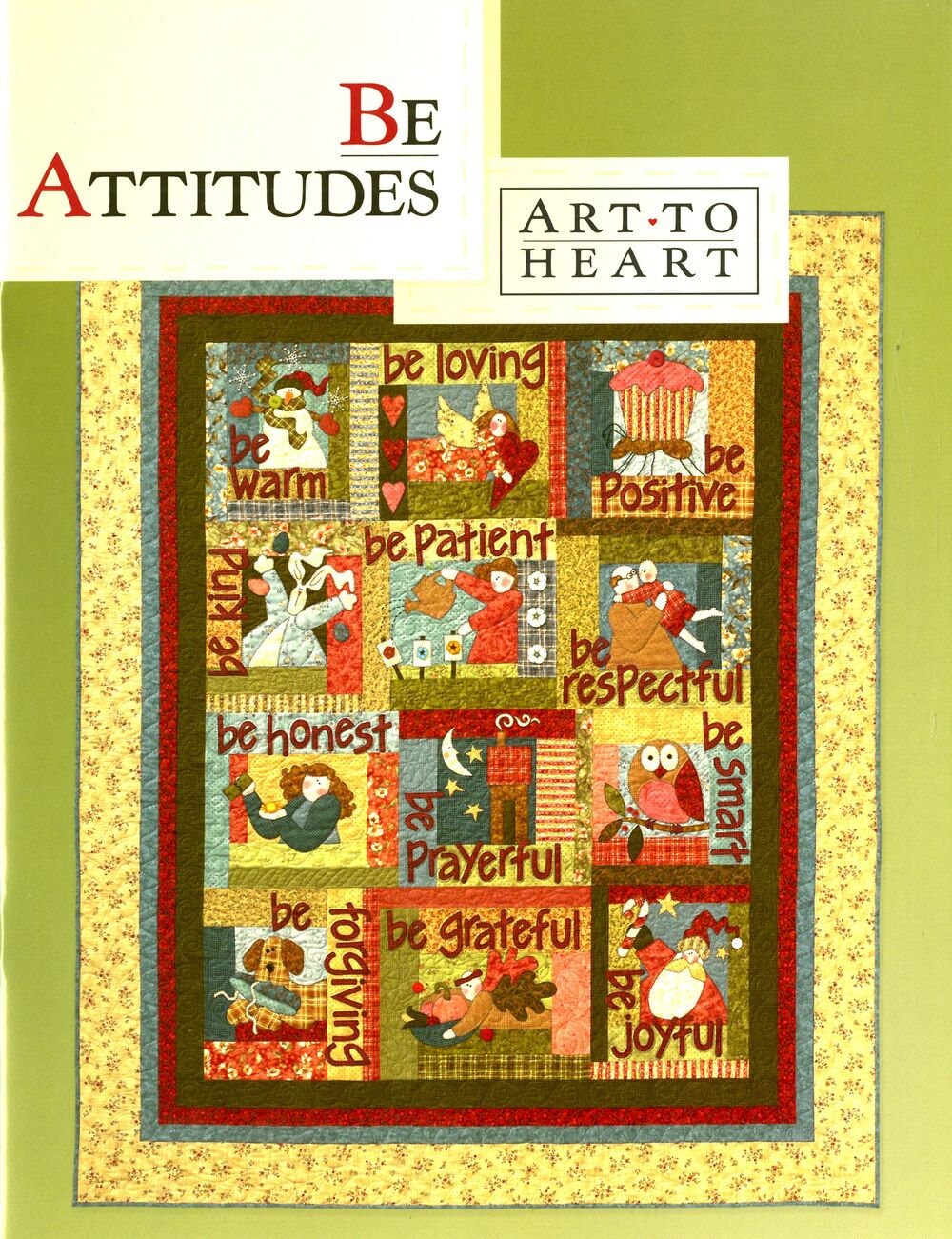 Be Attitudes Quilt Pattern Book by Nancy Halvorsen of Art to Heart - Dings & Dents