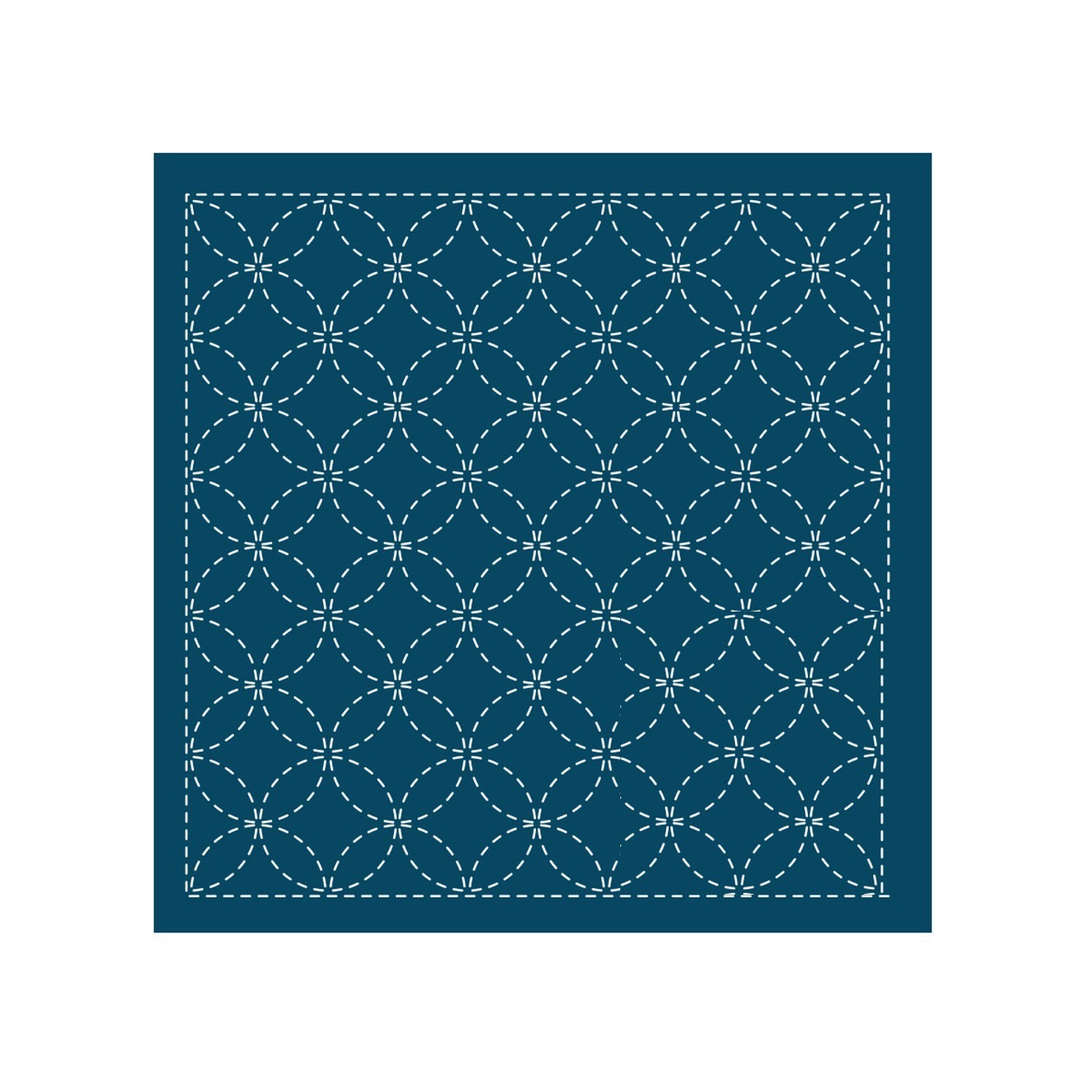 Sashiko sampler Traditional Design Shippo-tsunagi Navy from EmmaCreation
