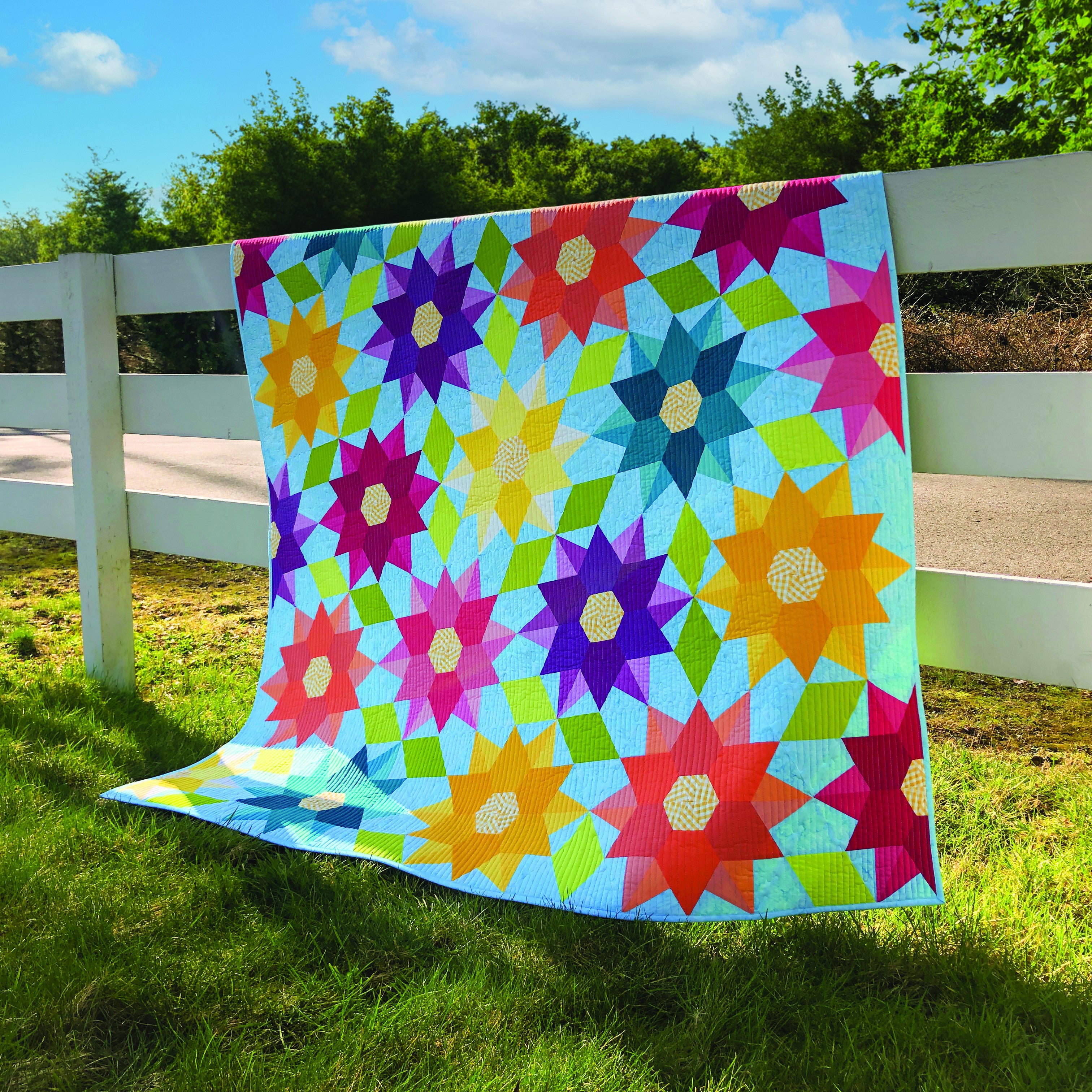 Dancing Dahlias Quilt Pattern by Krista Moser for The Quilted Life
