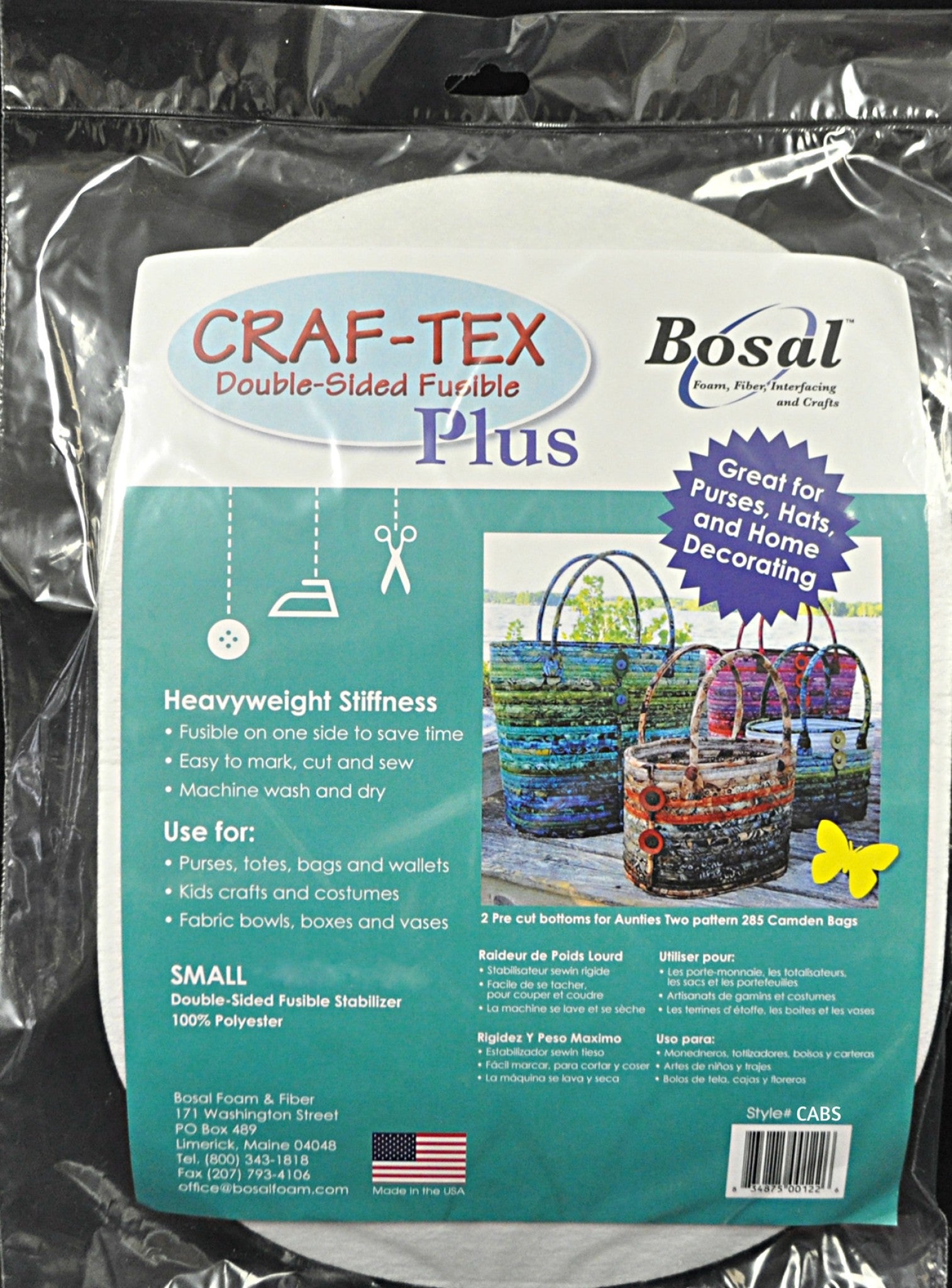 Craf Tex Camden Bag Interfacing Small from Bosal Foam & Fiber