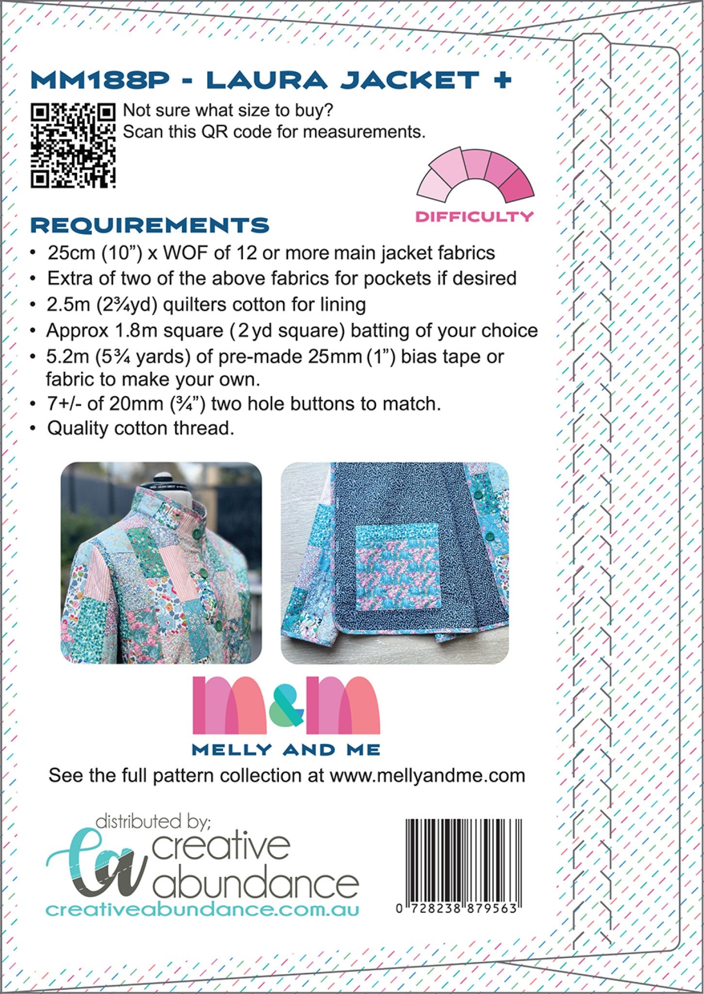 Laura Jacket Plus Sizes Sewing Pattern from Melly & Me