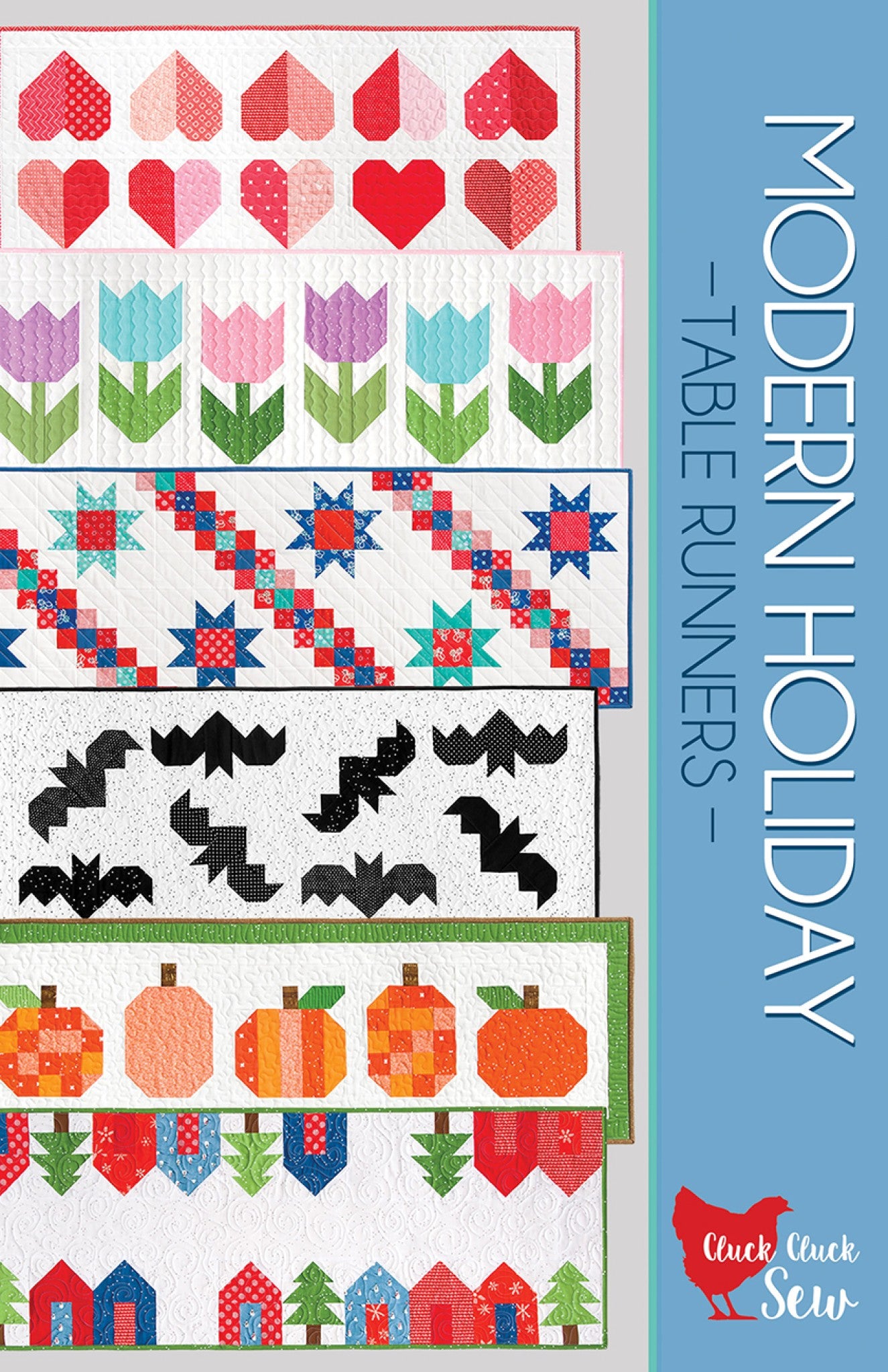 Modern Holiday Table Runners Sewing Pattern by Allison Harris from Cluck Cluck Sew