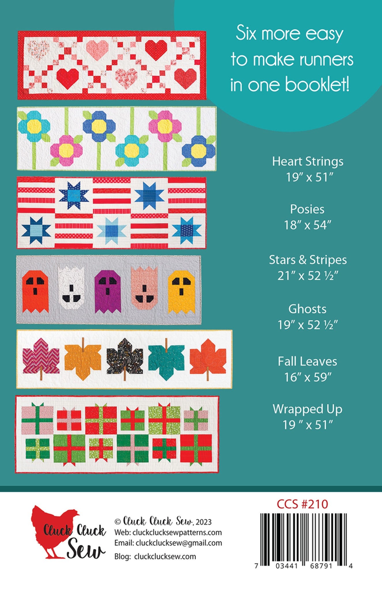 Modern Holiday Table Runners Volume 2 Sewing Pattern by Allison Harris from Cluck Cluck Sew