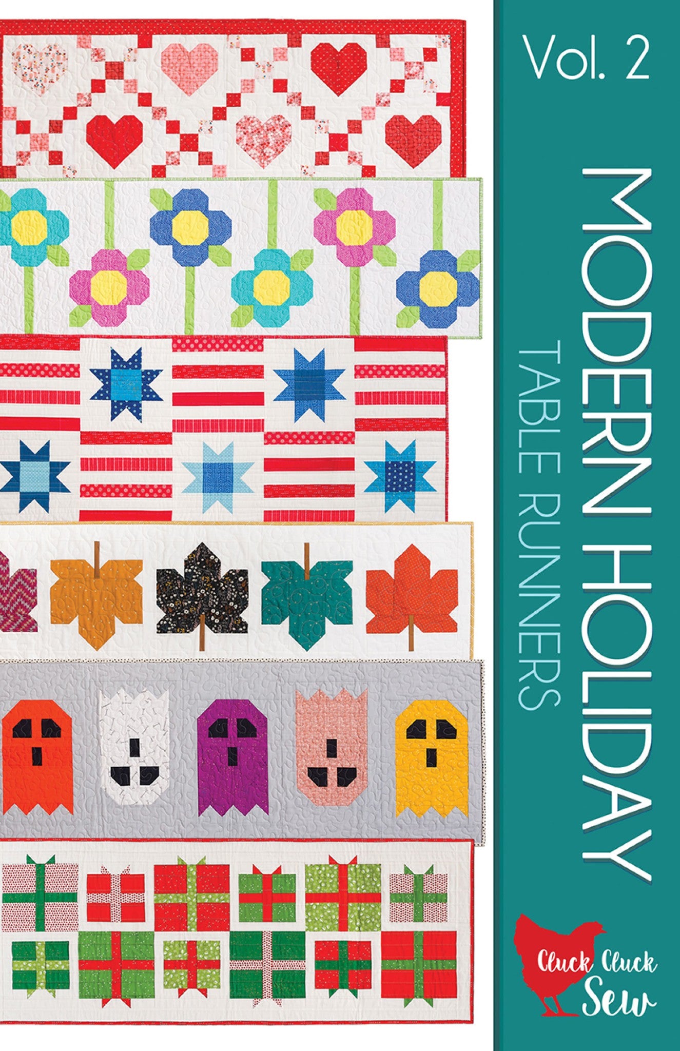 Modern Holiday Table Runners Volume 2 Sewing Pattern by Allison Harris from Cluck Cluck Sew