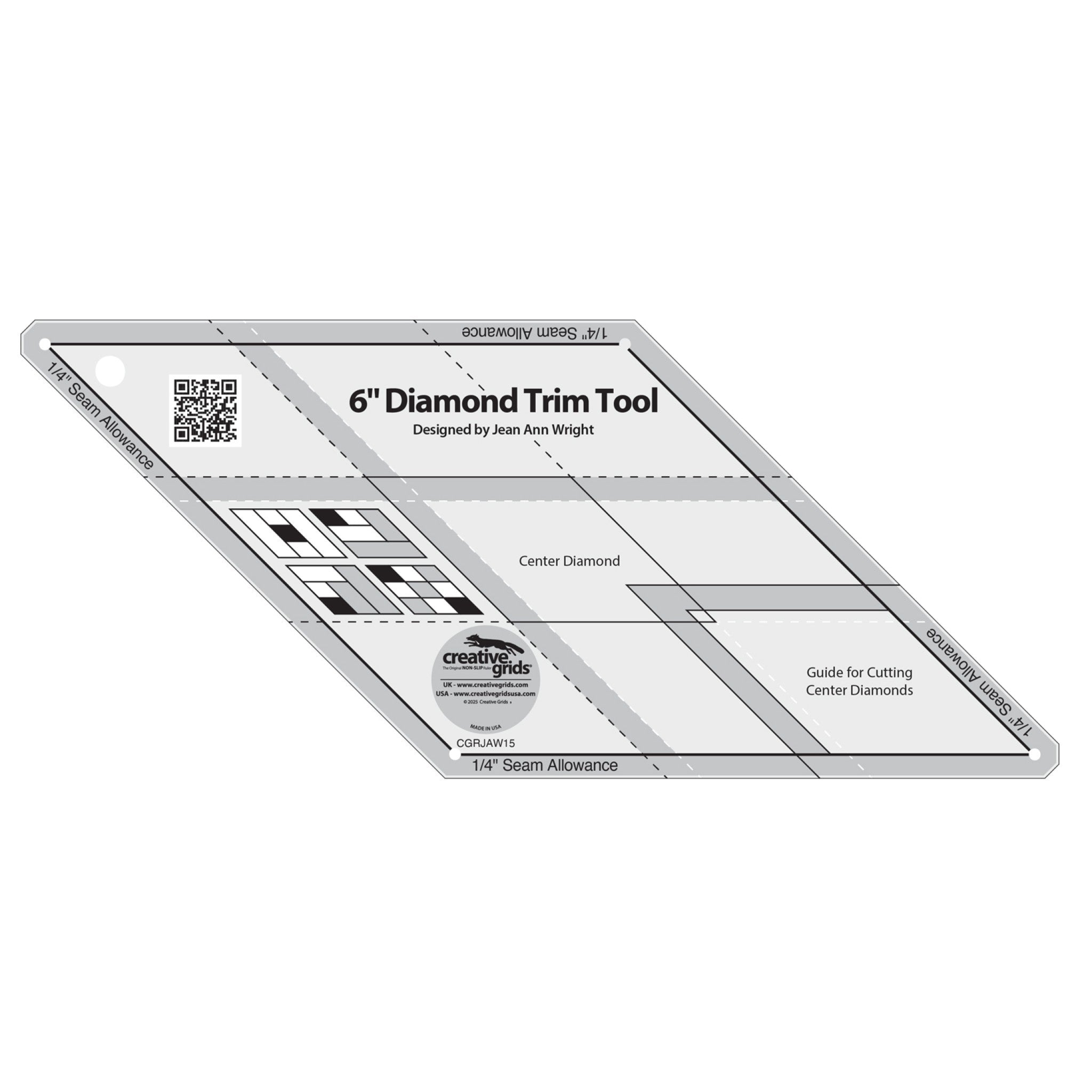 Creative Grids 6In Diamond Trim Tool by Wright, Jean Ann (CGRJAW15)