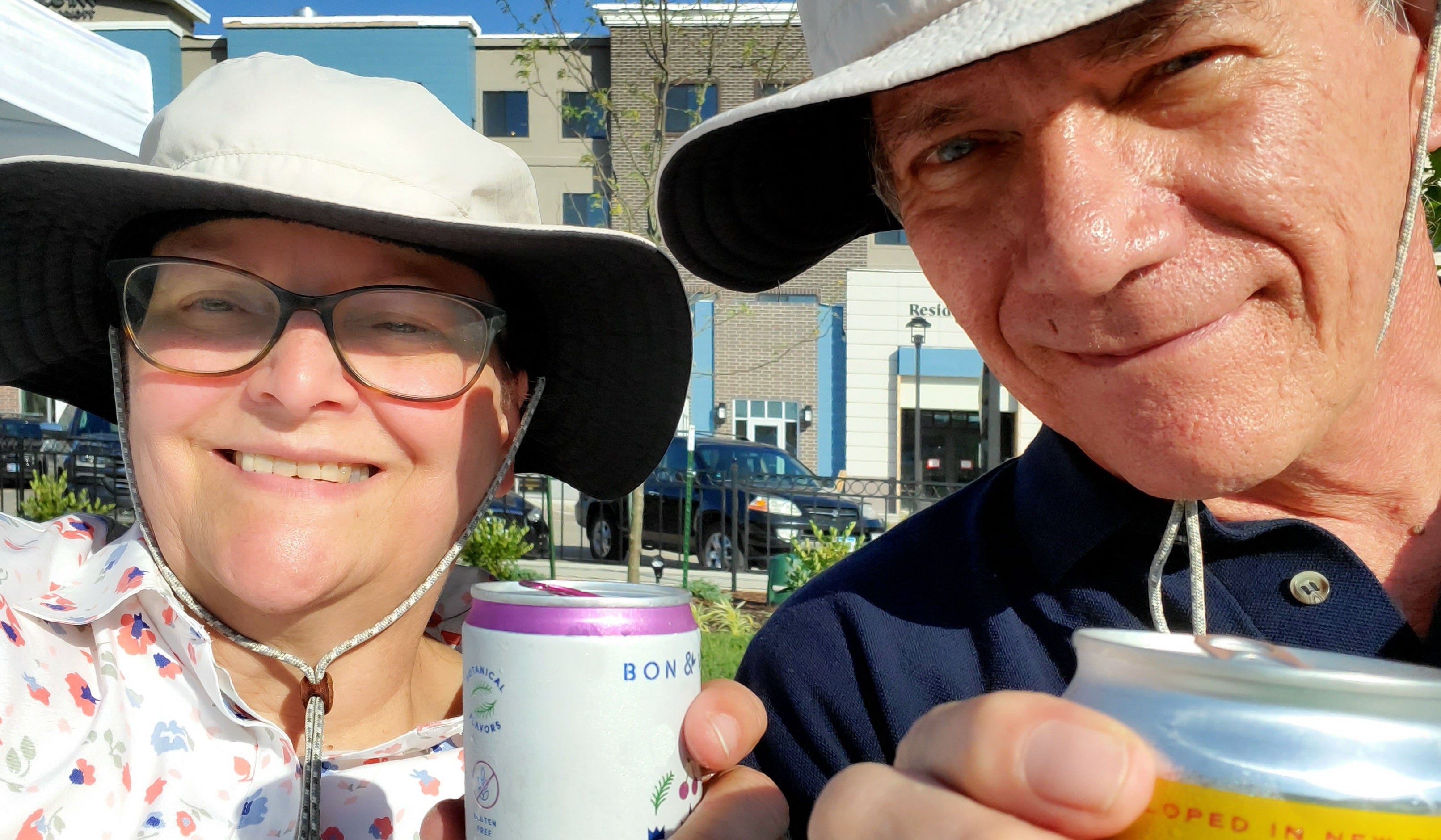 Constance Petersen and Lynn Torkelson, raising a toast to our wonderful customers