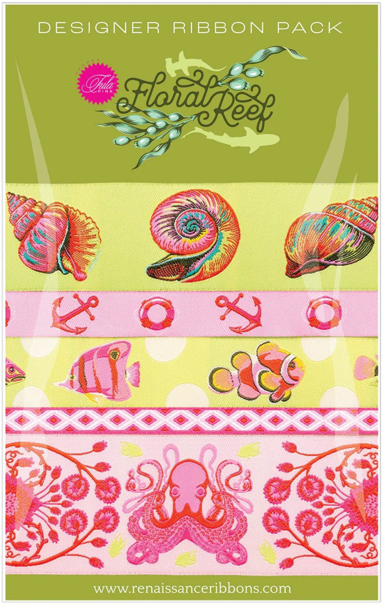 Floral Reef Seaglass Designer Pack from Renaissance Ribbons Inc