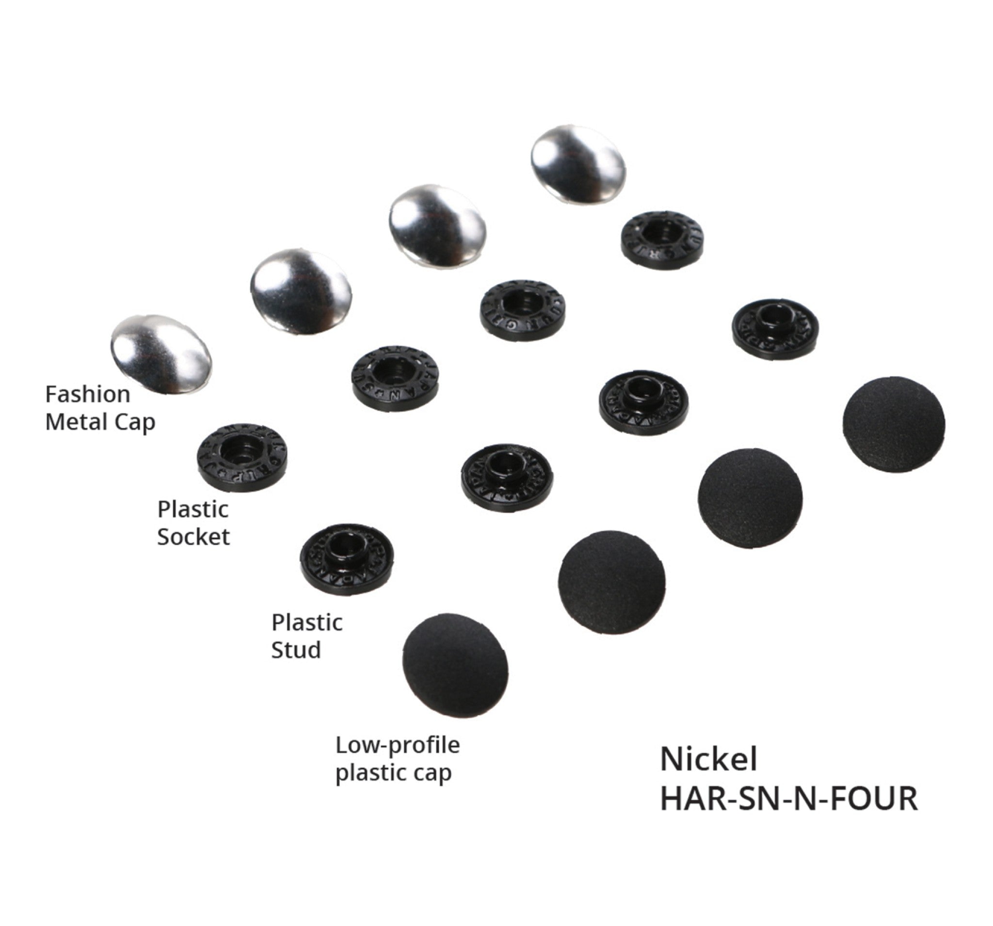 Tool-Free Snaps - Set Of Four - Nickel from ByAnnie