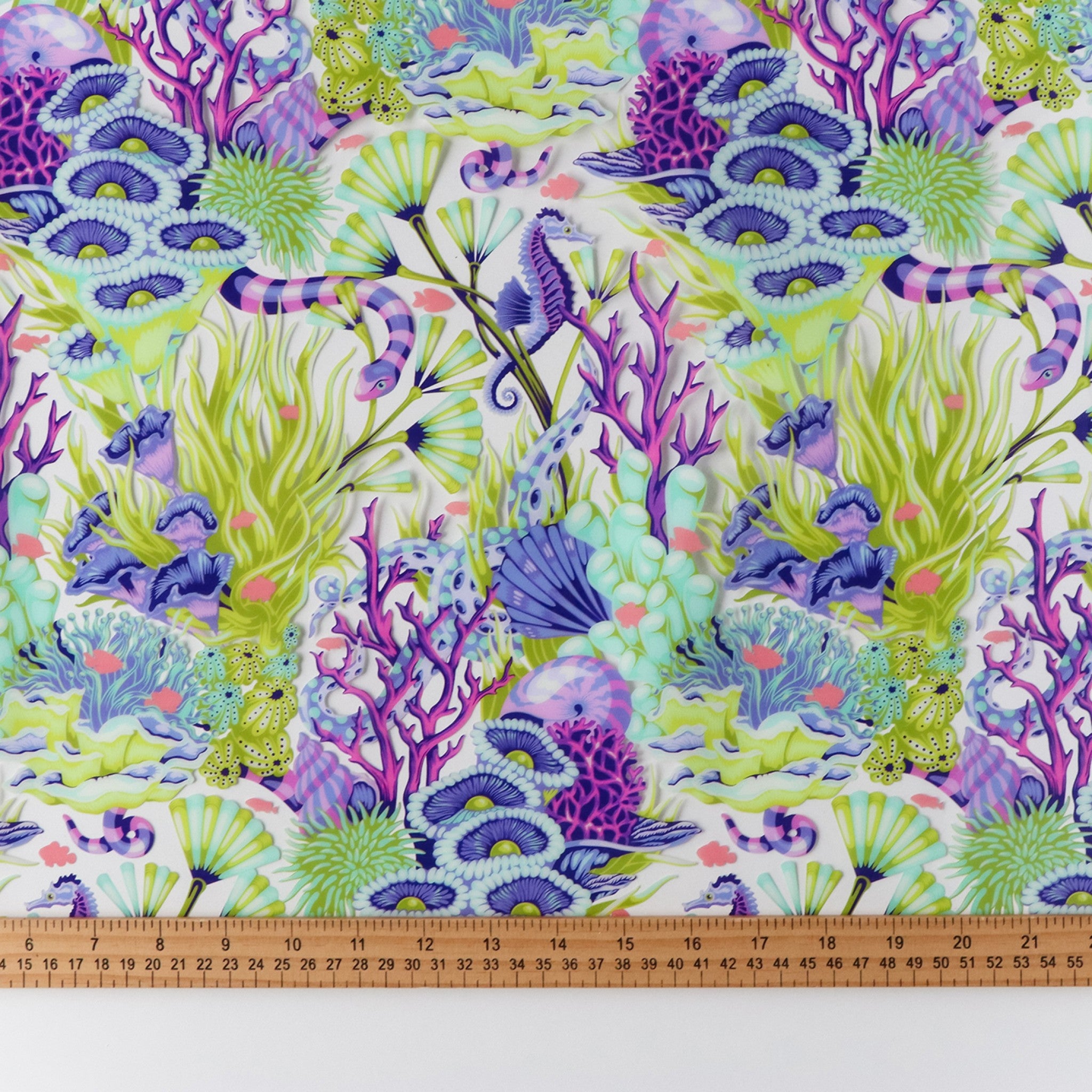 Tula Pink Floral Reef Collection: Reef What You Sew Vinyl 1/2 Yard Cut from Sallie Tomato