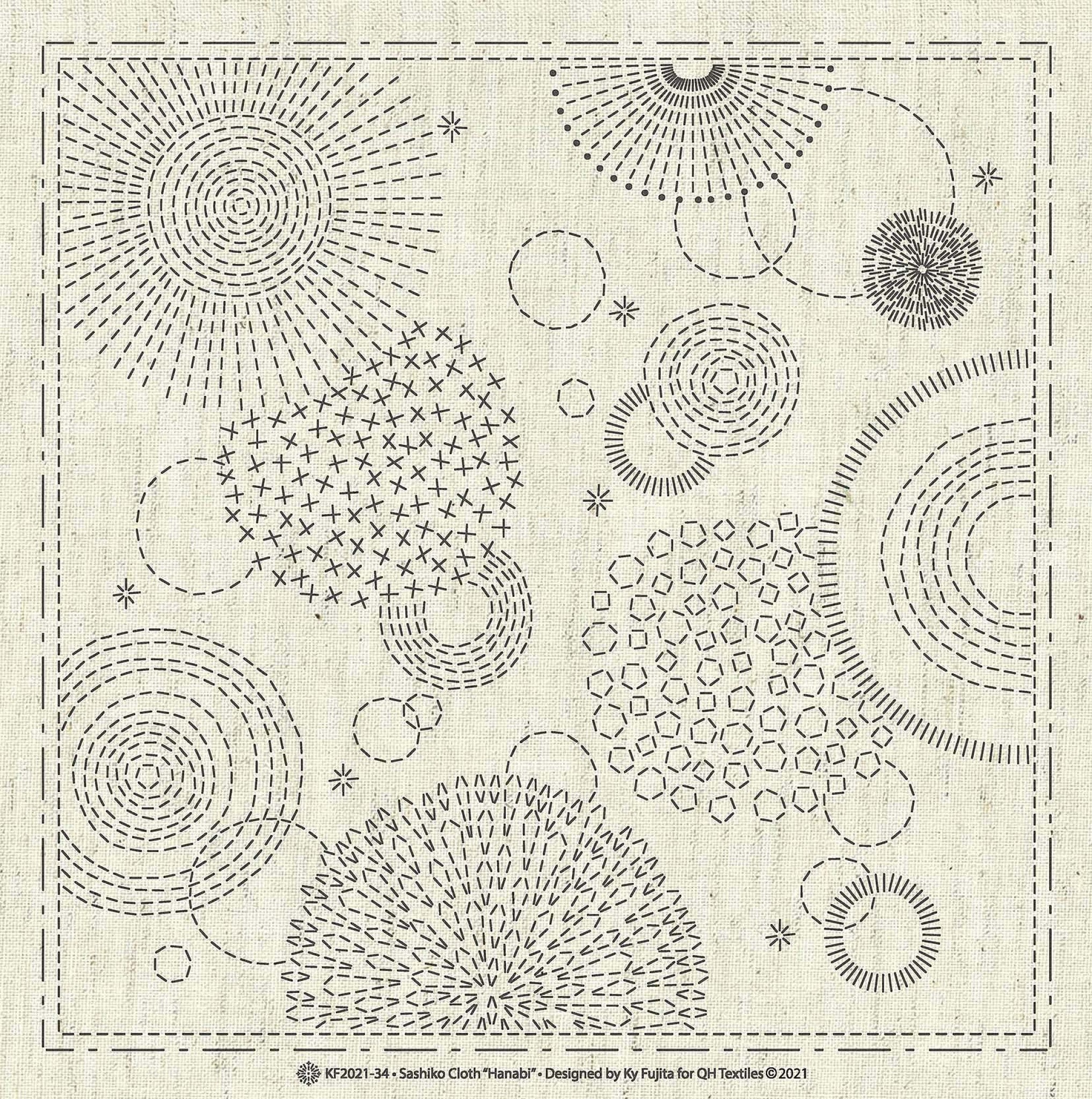 Sashiko Cloth Hanabi from QH Textiles Pty Ltd.