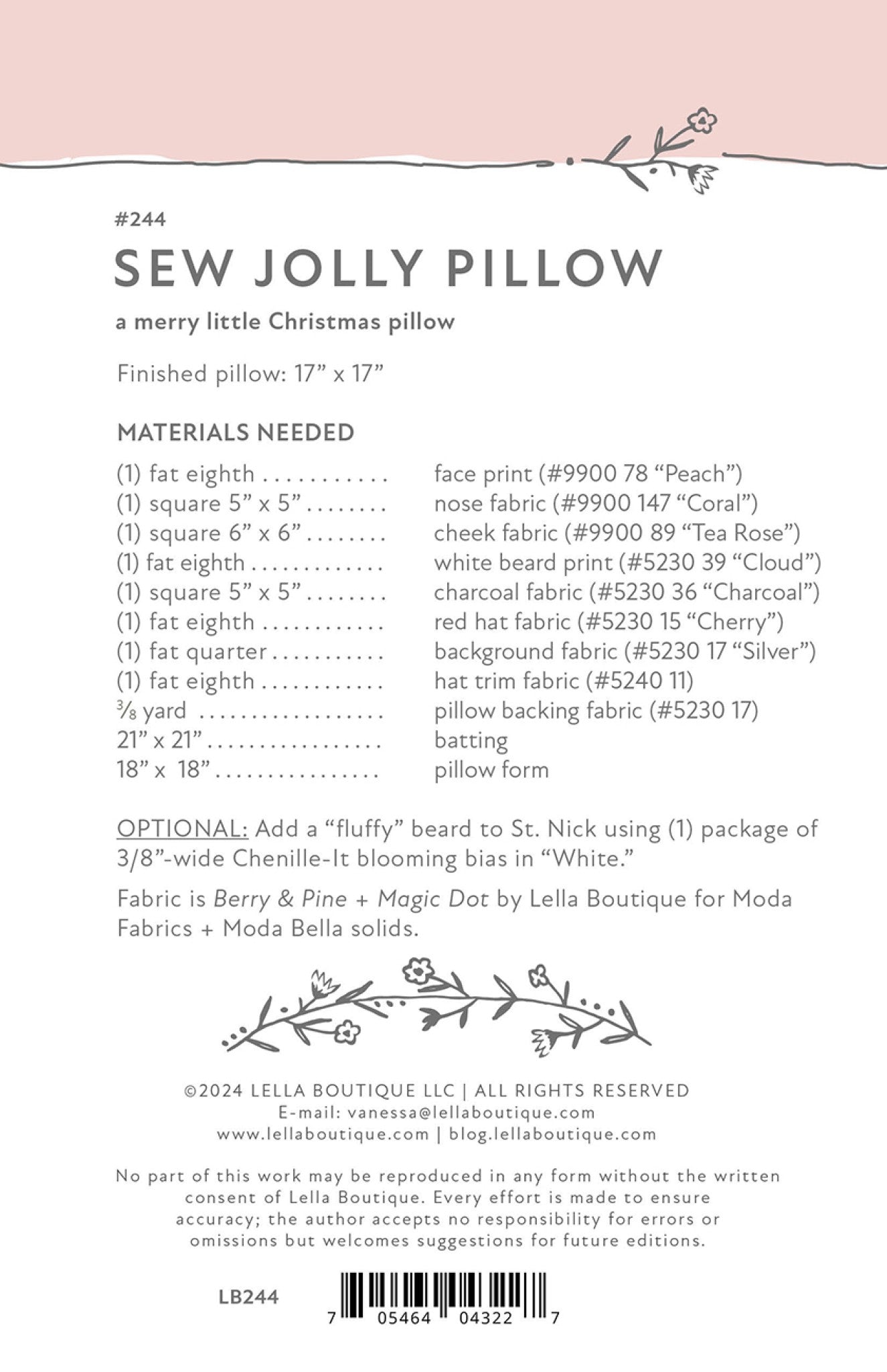 Sew Jolly Sewing Pattern from Lella Boutique