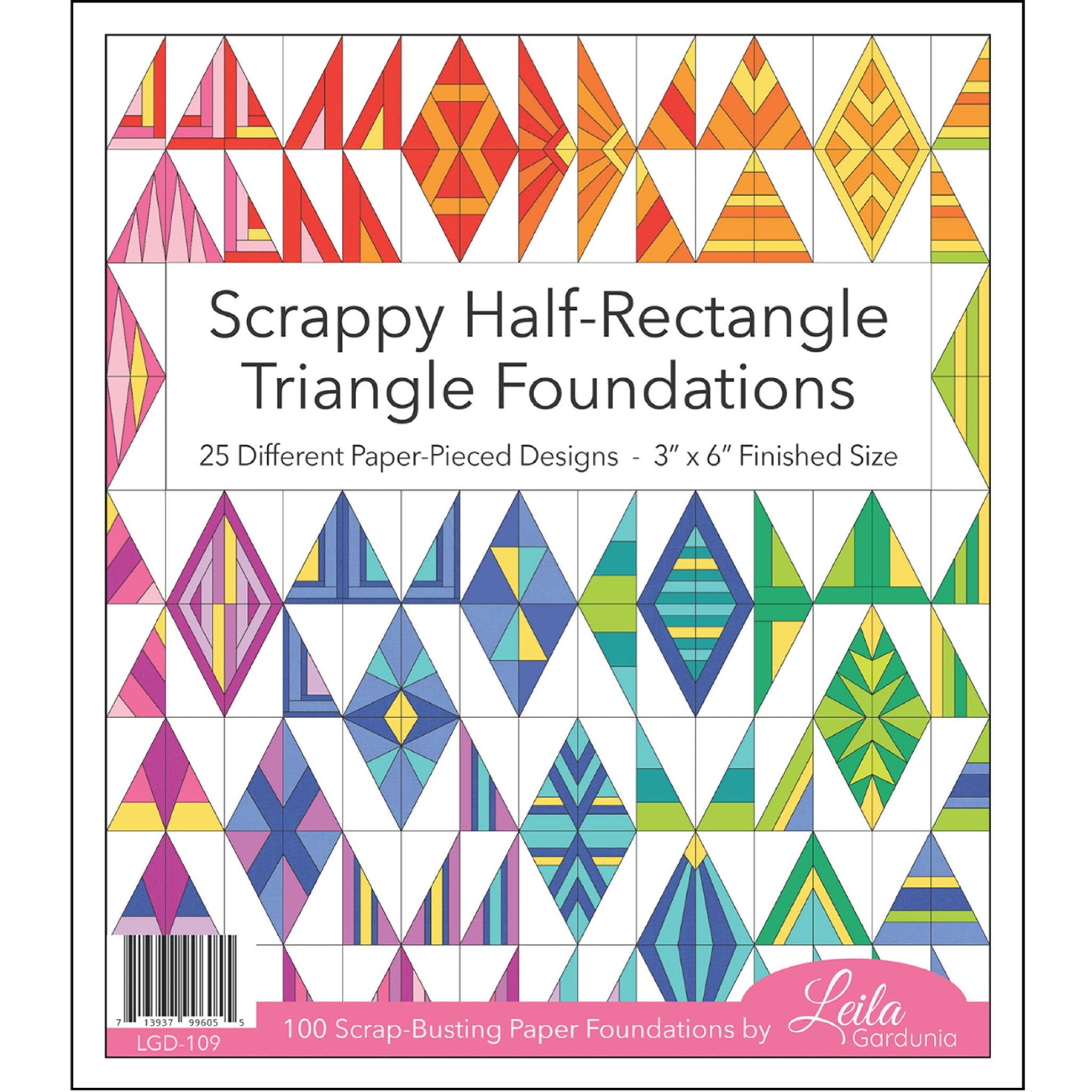 Scrappy Half-Rectangle Triangle Foundation Pad from Leila Gardunia Design