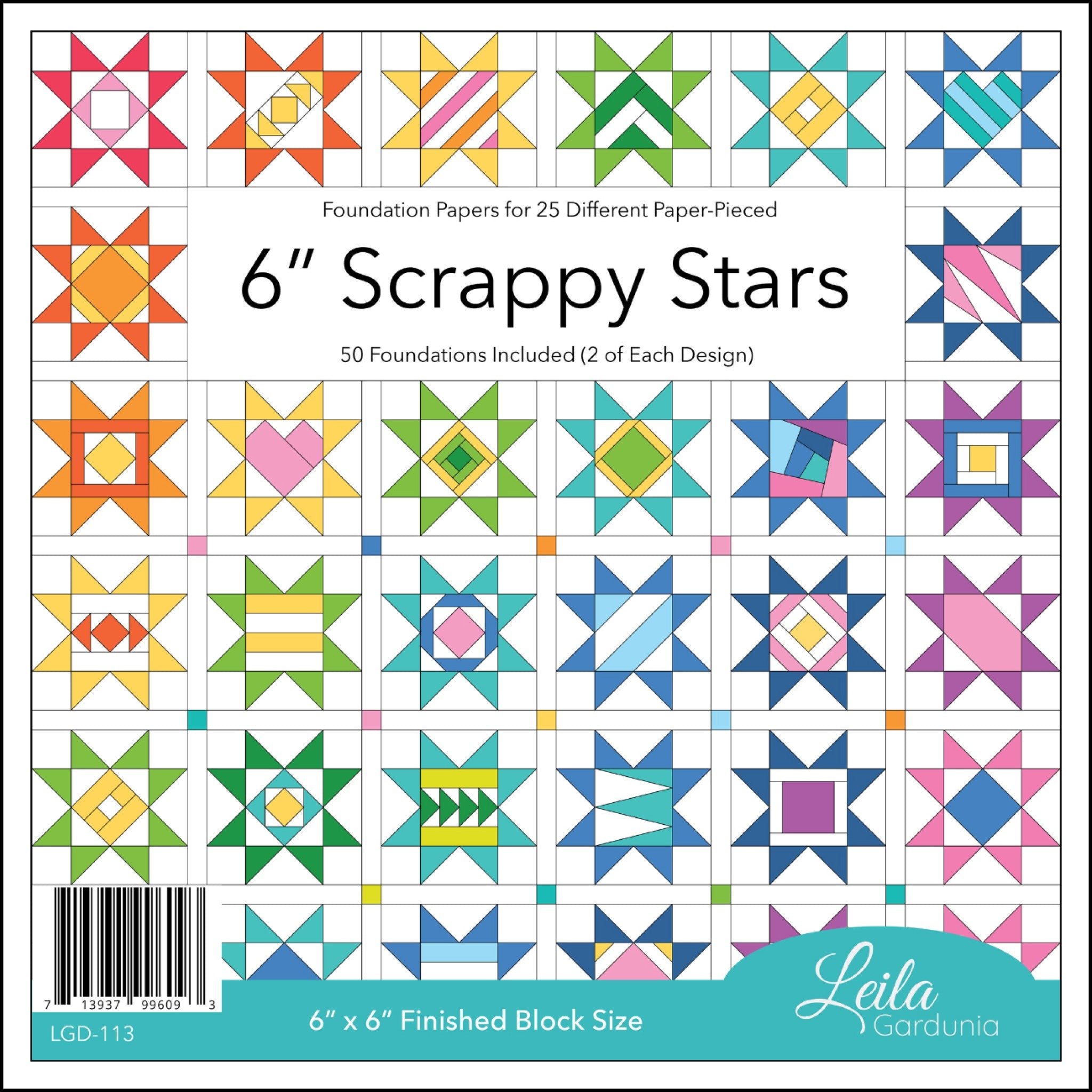 6In Scrappy Stars Foundation Pad from Leila Gardunia Design
