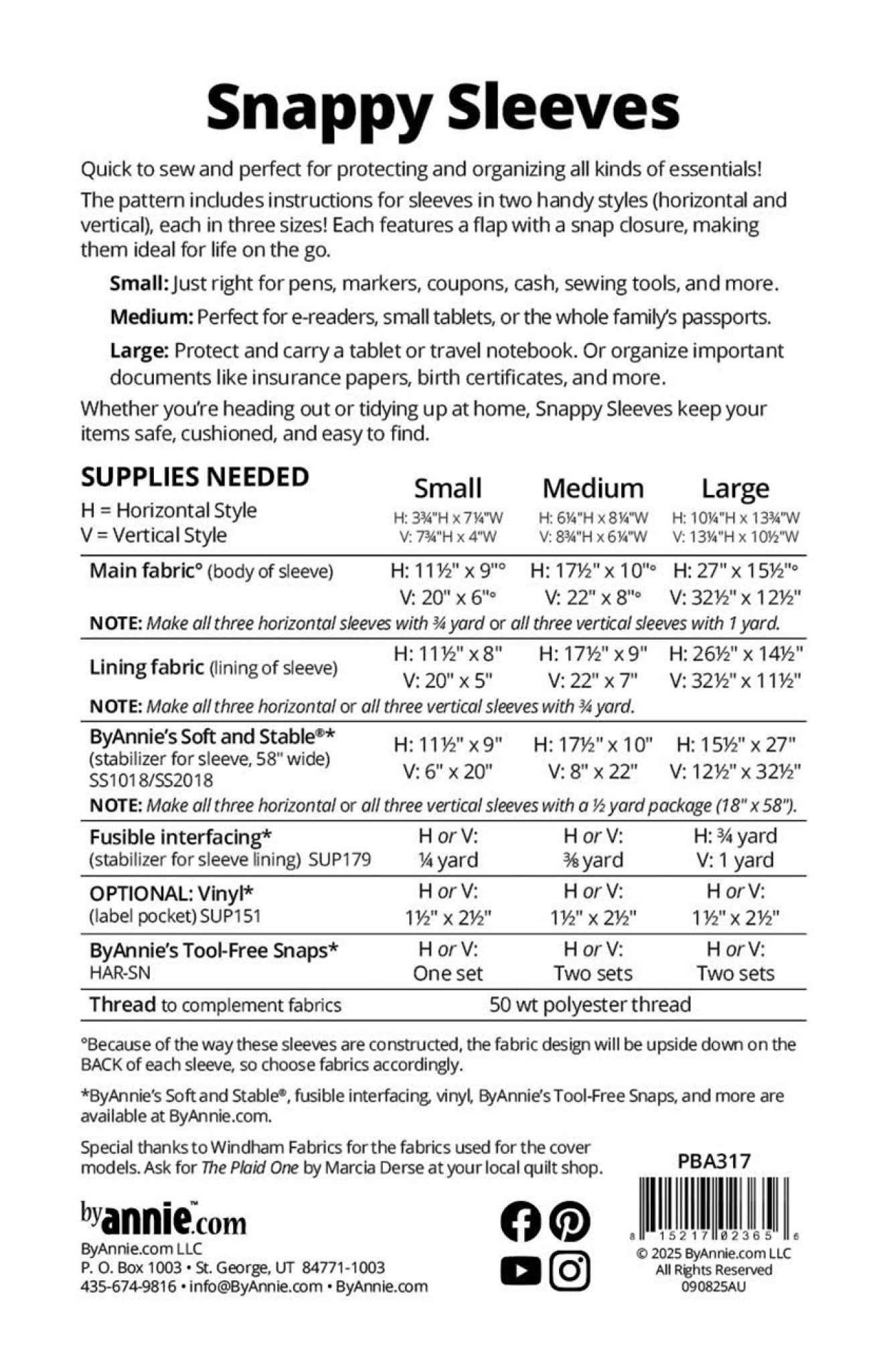 Snappy Sleeves Sewing Pattern from ByAnnie