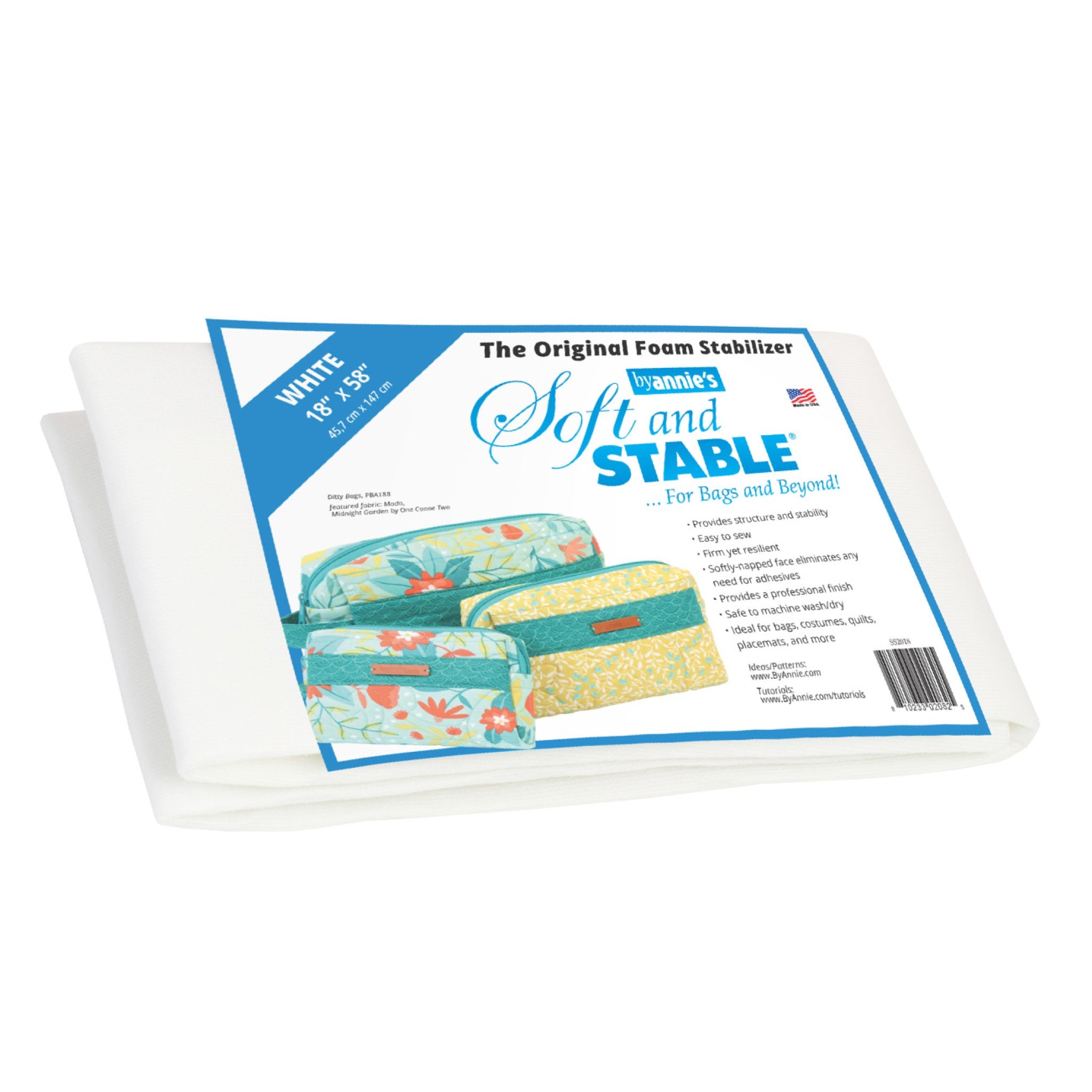 Soft And Stable White 100% Polyester Foam Stabilizer 18In X 58In by Annie Unrein from ByAnnie
