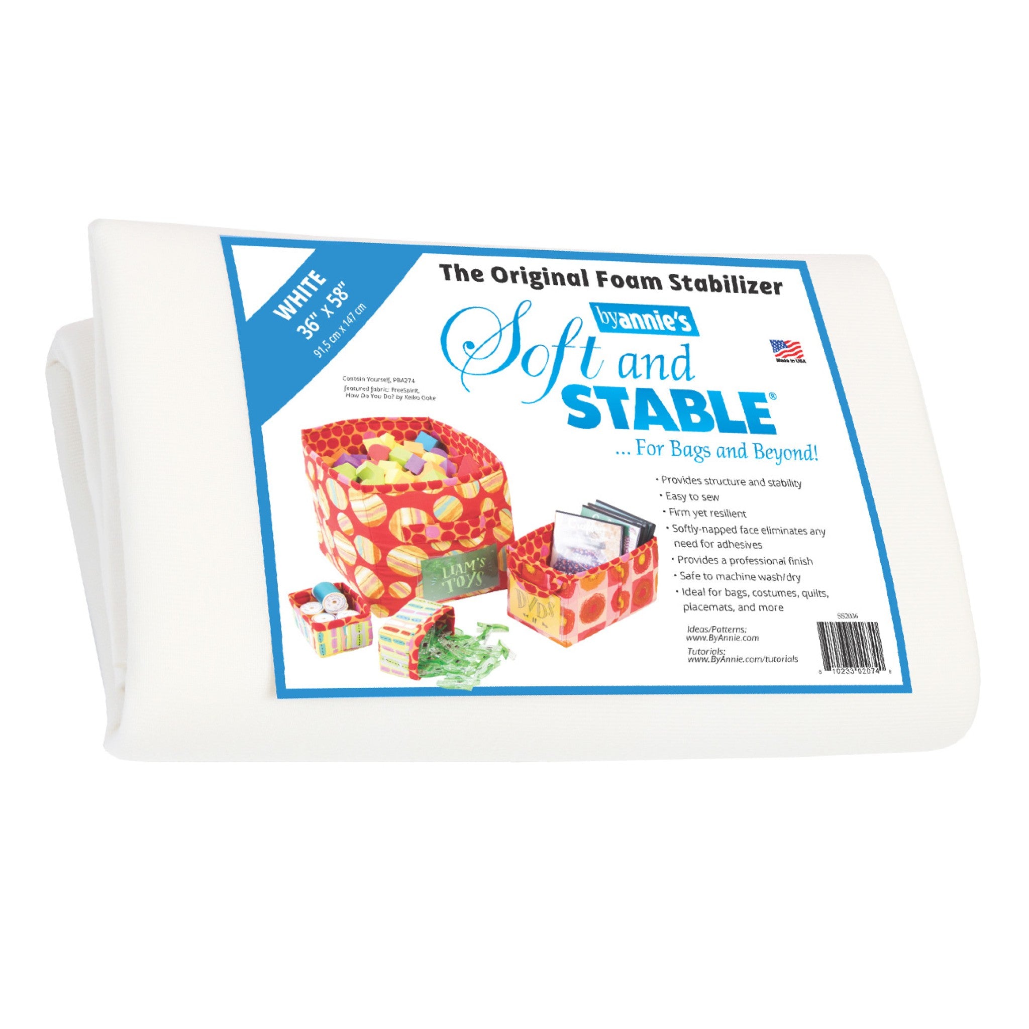 Soft And Stable White 100% Polyester Foam Stabilizer 36In X 58In by Annie Unrein from ByAnnie