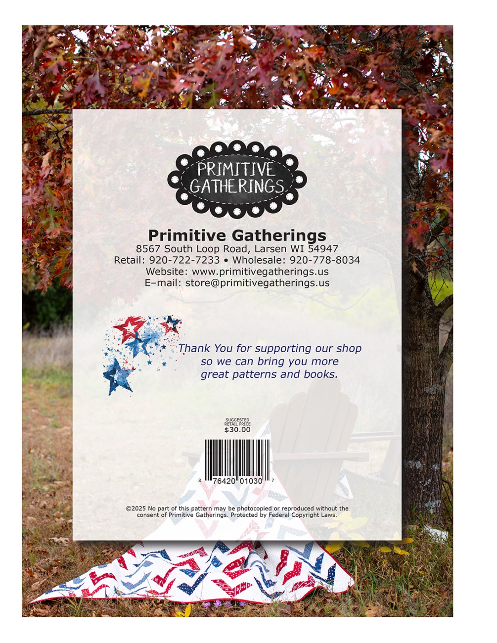 American Gatherings III Quilt Book by Lisa Bongean for Primitive Gatherings