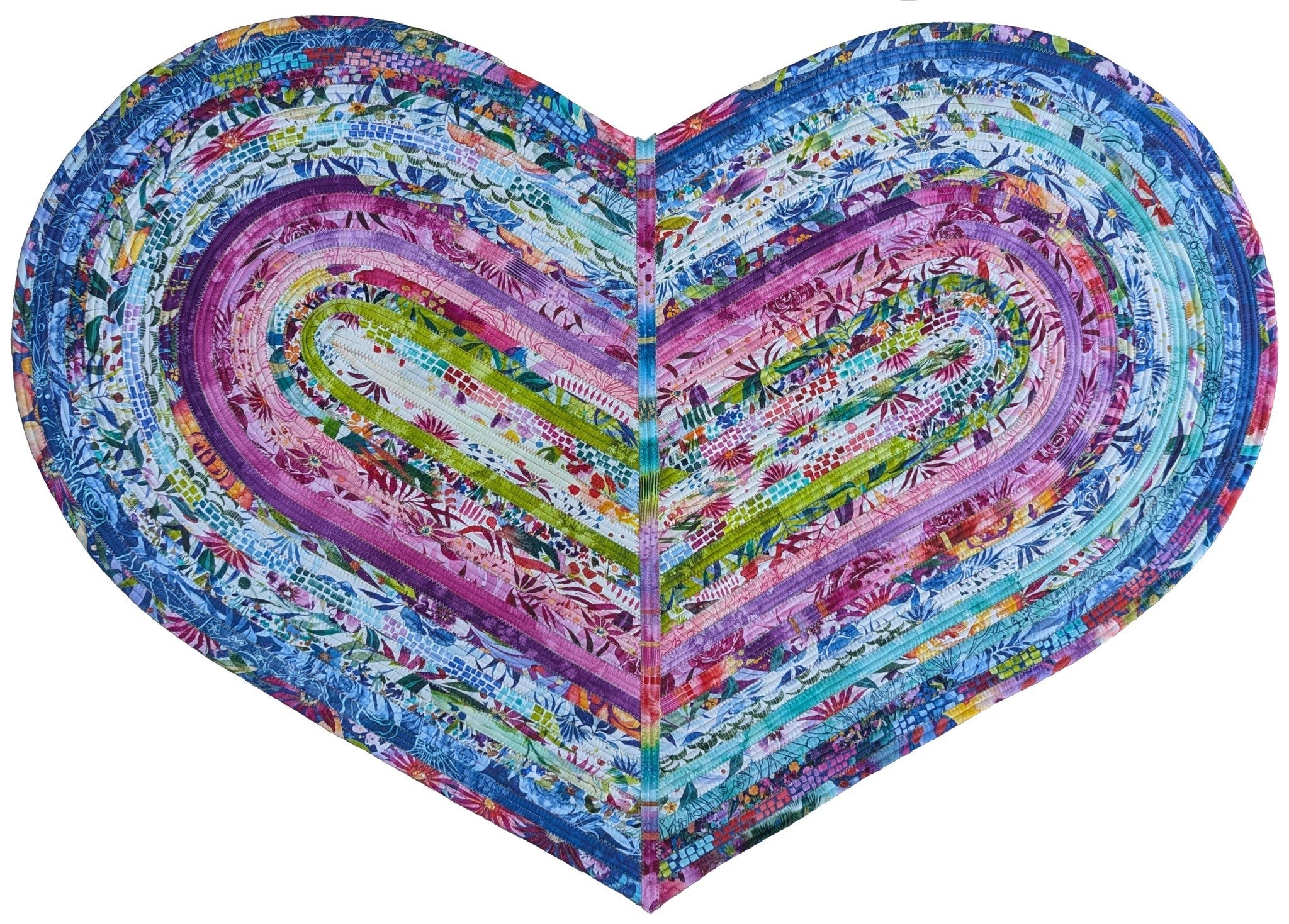 Jelly-Roll Love Rug Sewing Pattern from R.J. Designs