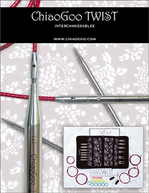 ChiaoGoo TWIST 5-Inch Red Lace Stainless Steel Interchangeable Knitting Needles - Complete Set