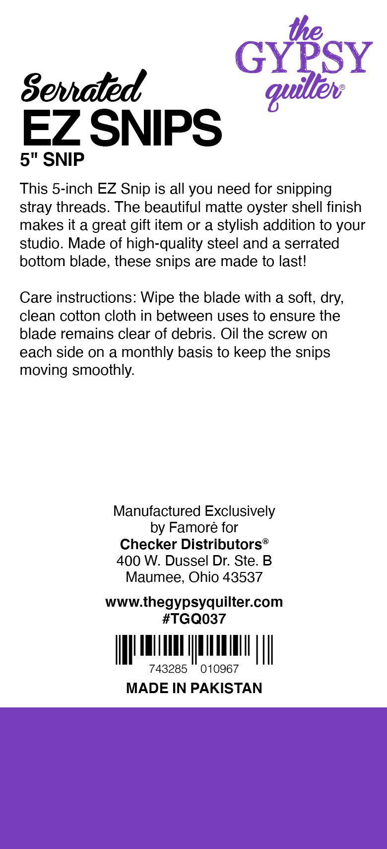 EZ Snip Serrated Curved Blade 5in from The Gypsy Quilter