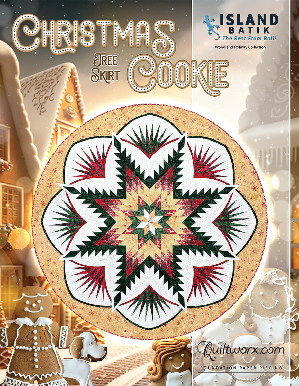 Christmas Cookie Tree Skirt Foundation Paper Pieced Quilt Pattern by Judy Niemeyer of Quiltworx