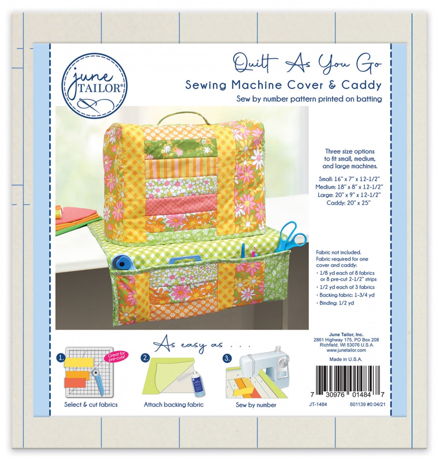 Quilt As You Go Sewing Machine Cover/Caddy from June Tailor Inc