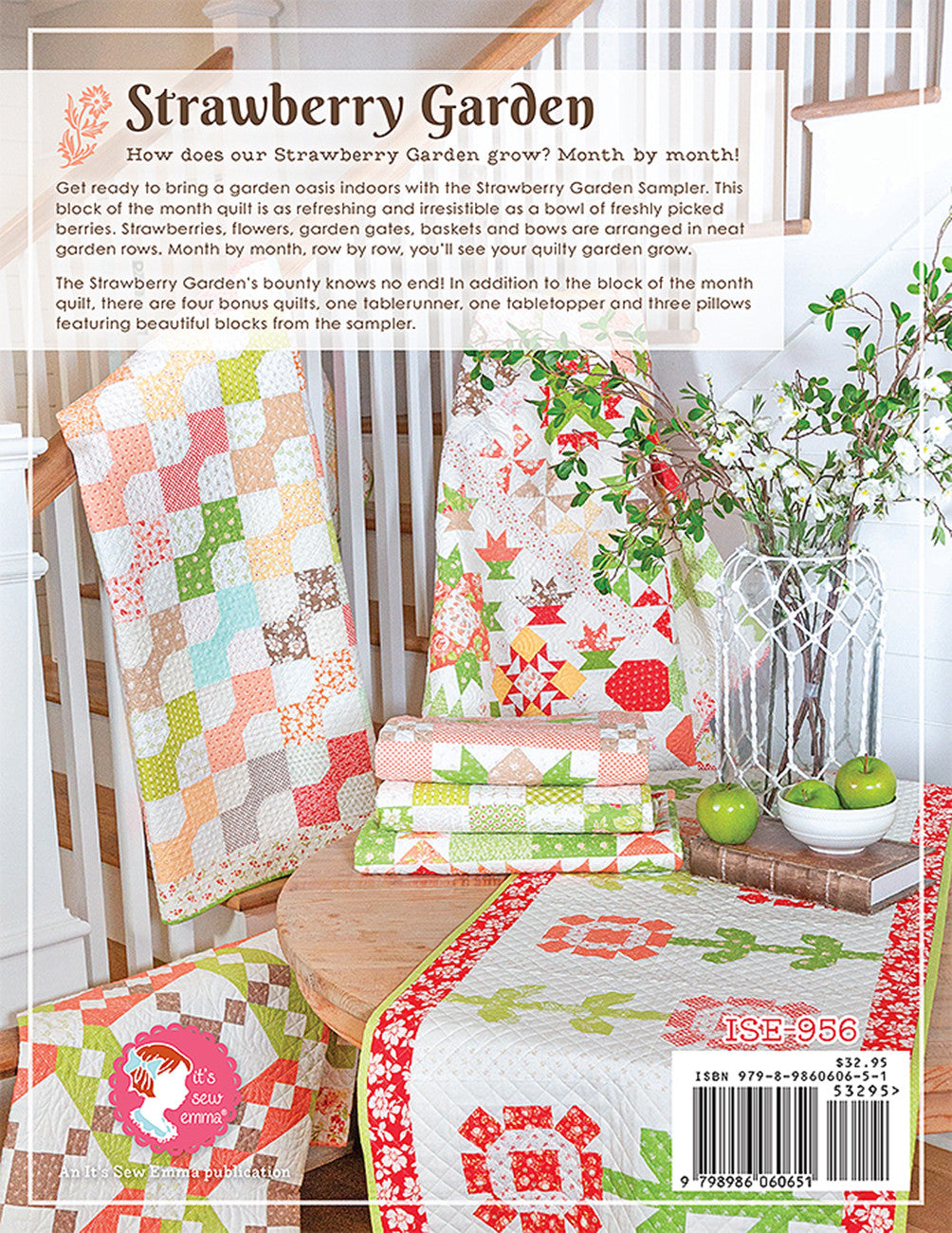 Strawberry Garden Quilt Pattern Book by Joanna Figueroa for It's Sew Emma