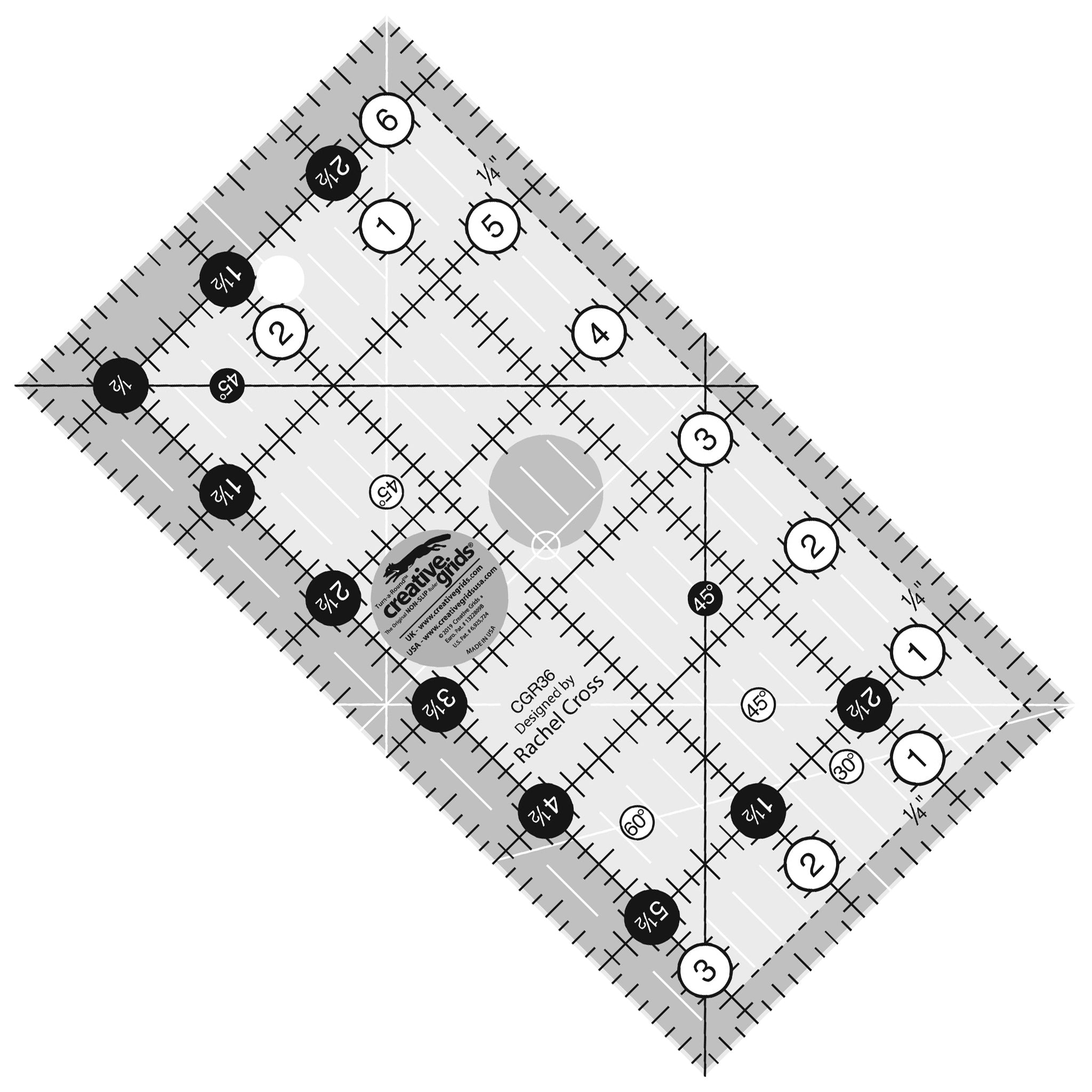 Creative Grids Quilt Ruler 3-1/2in x 6-1/2in (CGR36)