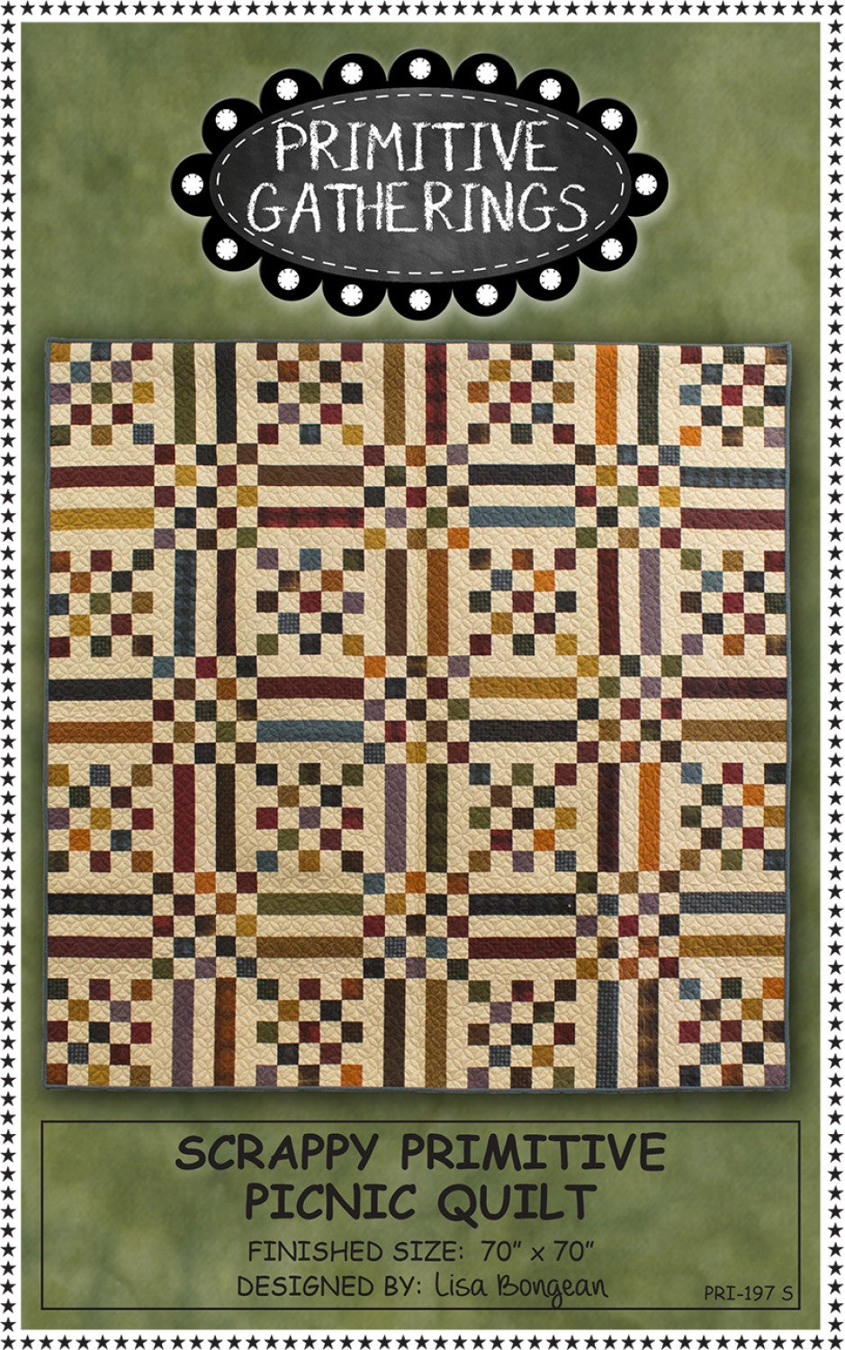 Primitive Picnic Quilt Pattern by Lisa Bongean of Primitive Gatherings