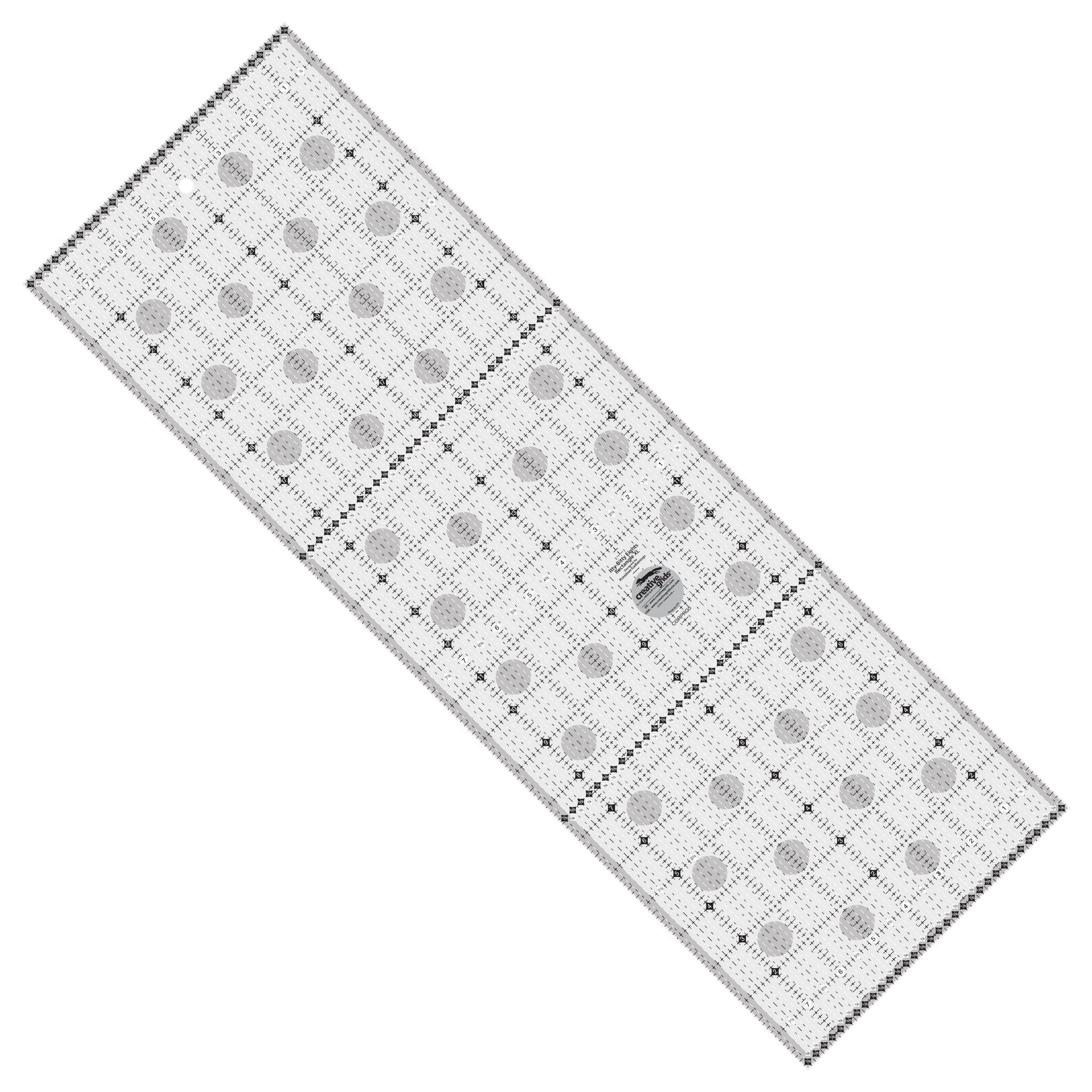 Creative Grids Itty-Bitty Eights Rectangle XL 8in x 24in Quilt Ruler (CGRPRG5)