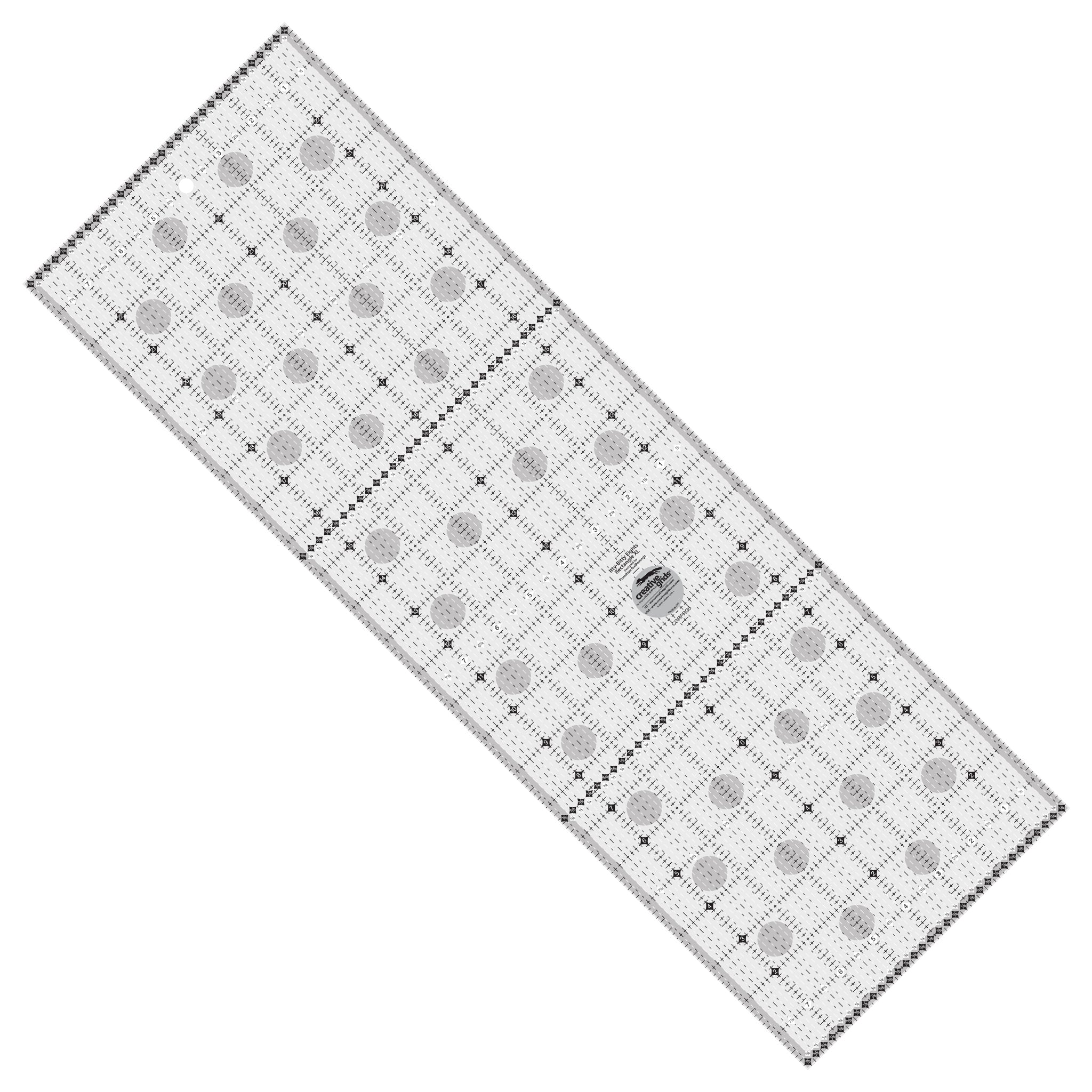 Creative Grids Itty-Bitty Eights Rectangle XL 8in x 24in Quilt Ruler (CGRPRG5)