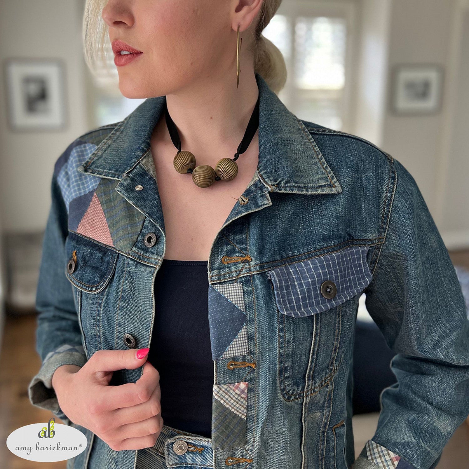 Missouri Star Blue Quilt Block Panel by Amy Barickman for Treasured Threadz