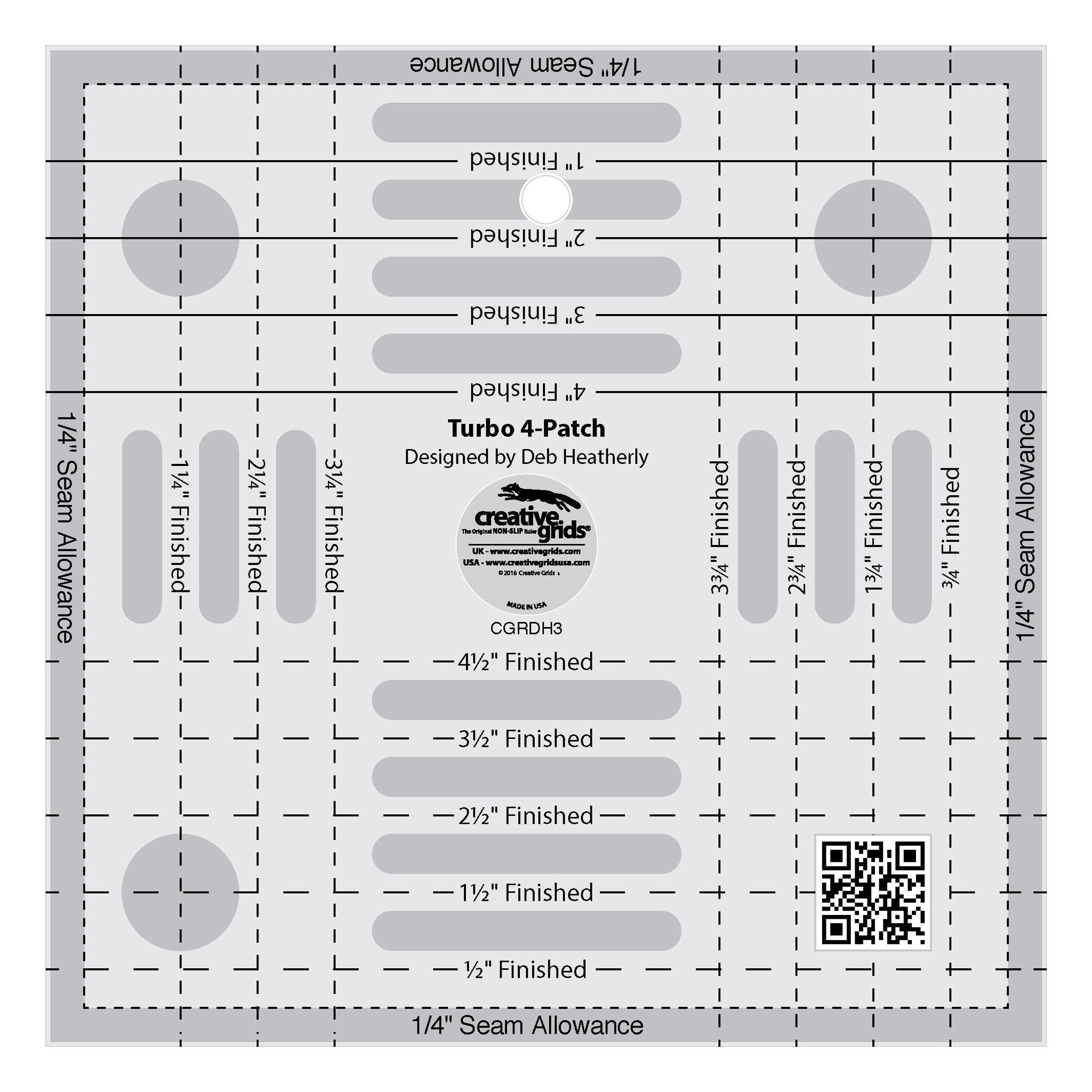 Creative Grids Turbo 4-Patch Template (CGRDH3)