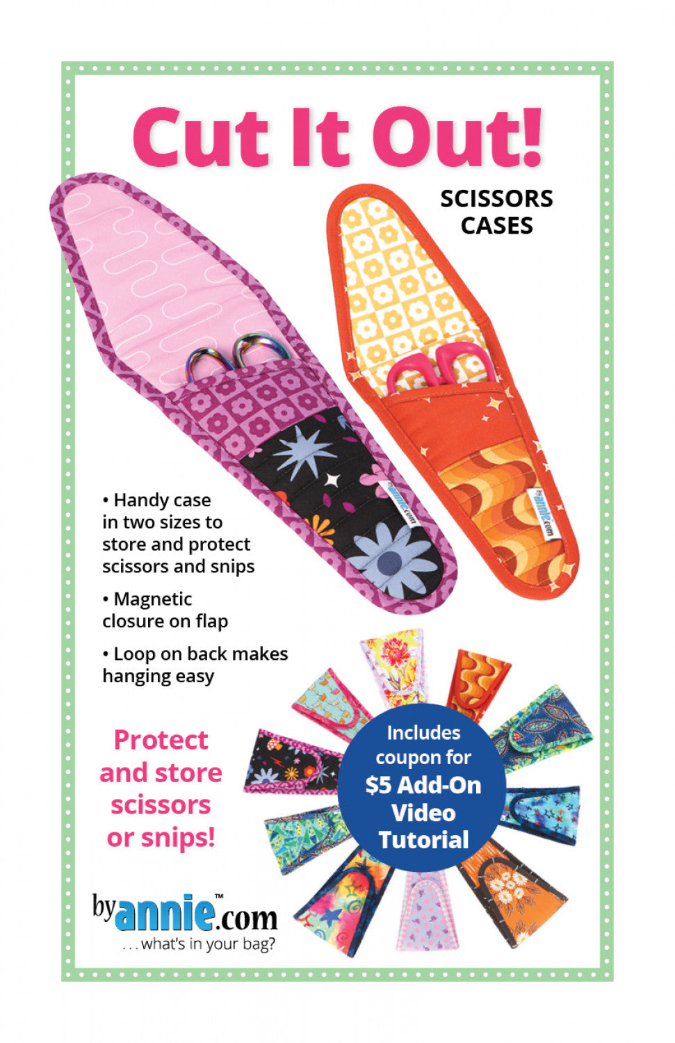 Cut It Out! Scissors Case Sewing Pattern by Annie Unrein for ByAnnie