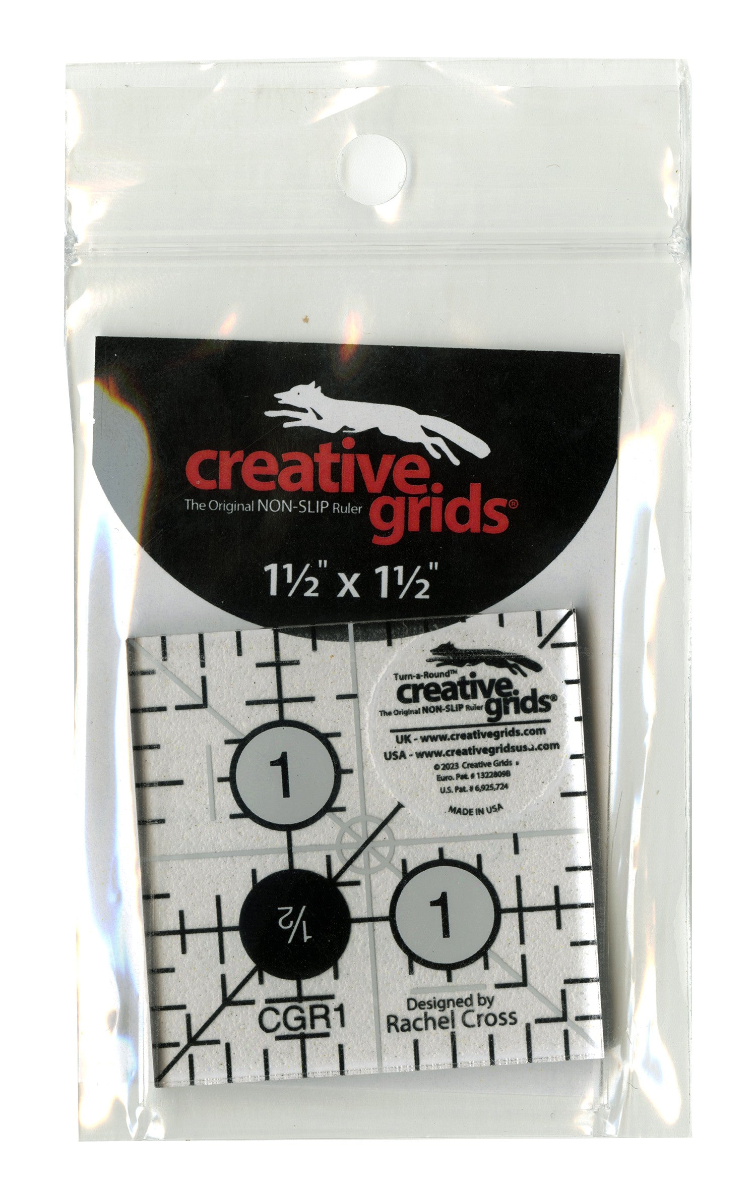 Creative Grids Quilt Ruler 1-1/2in Square (CGR1)