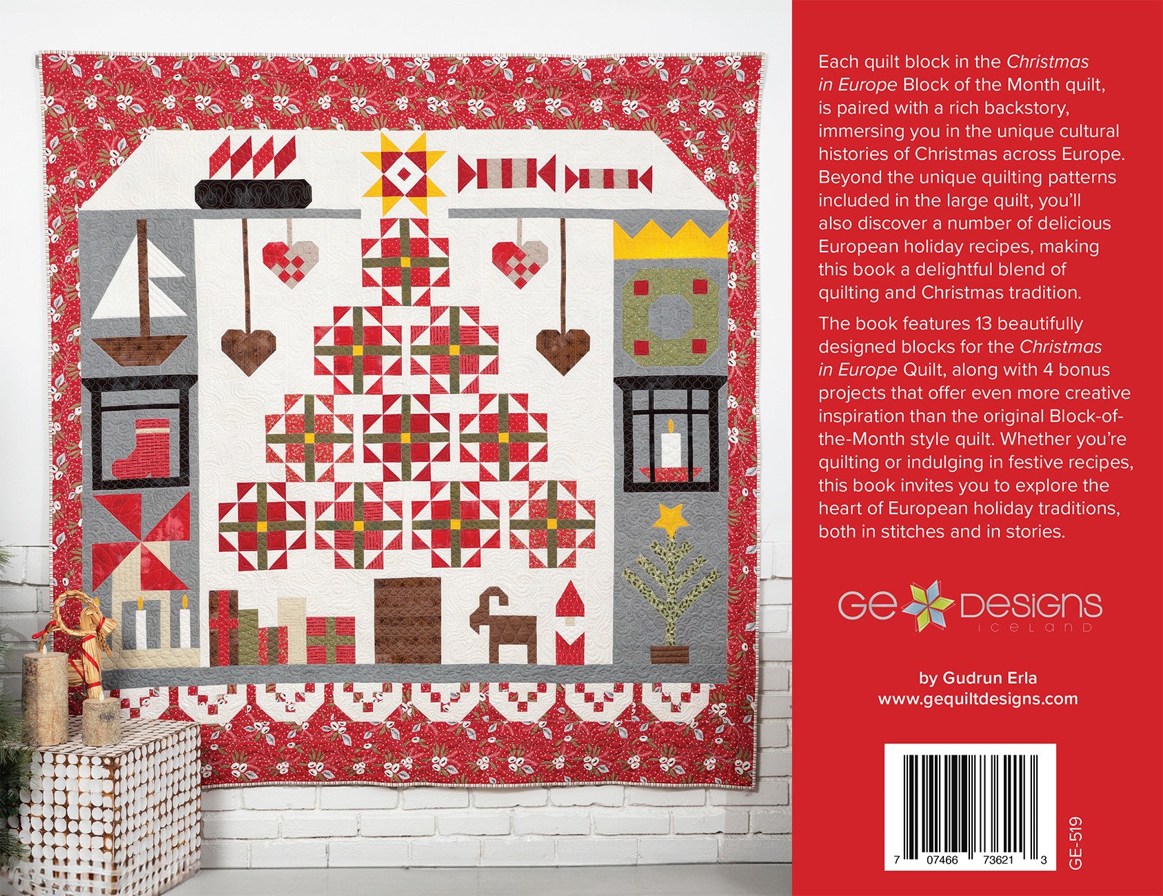 Christmas In Europe Quilt Pattern Book by Gudrun Erla of G.E. Designs