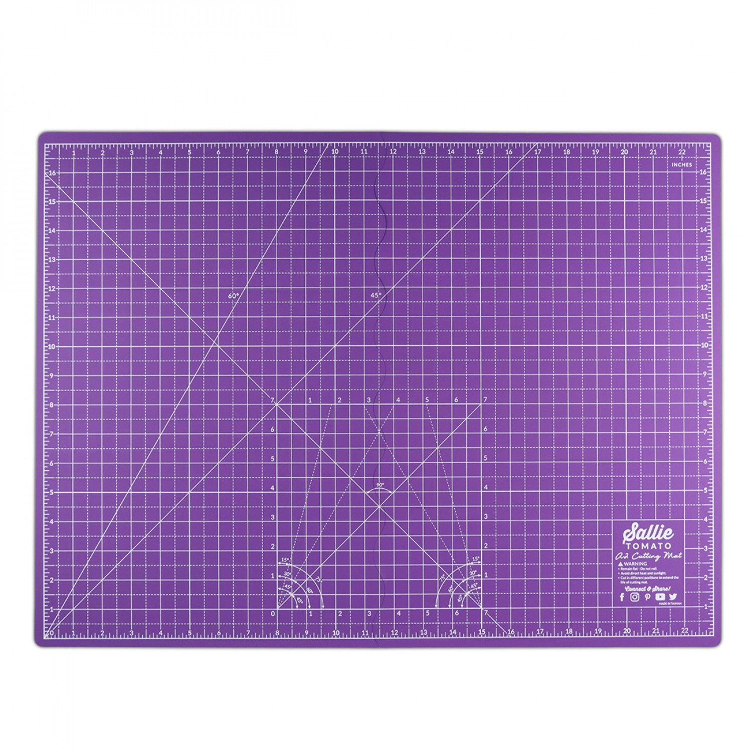 Purple A2 23in x 17x Foldable Cutting Mat from Sallie Tomato