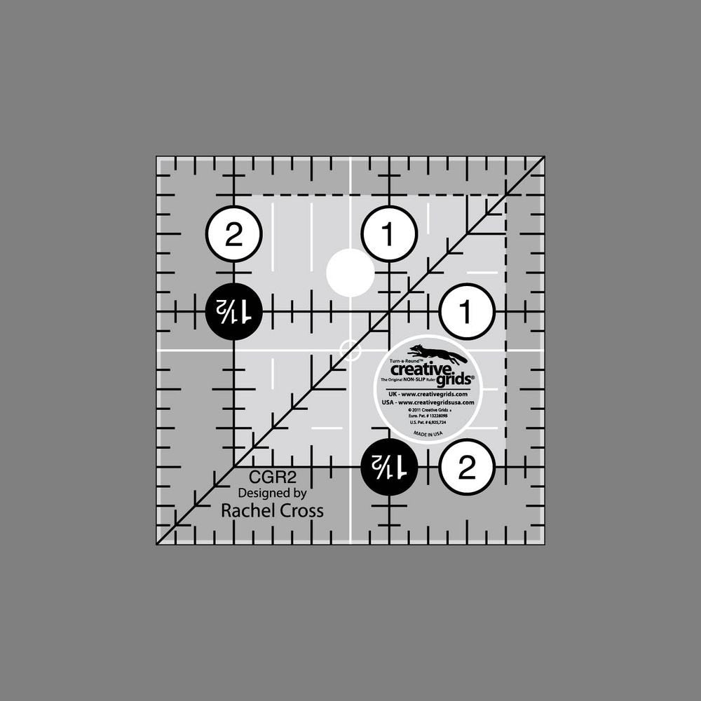 Creative Grids 2-1/2-Inch Square Quilt Ruler (CGR2)