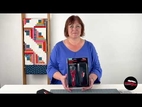 Creative Grids 45mm Rotary Cutter with EVA Case CGRCUT45, the official CreativeGridsUSA demonstration video.