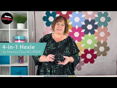 Creative Grids 4-in-1 Hexie CGRSM1 by Mariana Diaz, the official CreativeGridsUSA demonstration video.